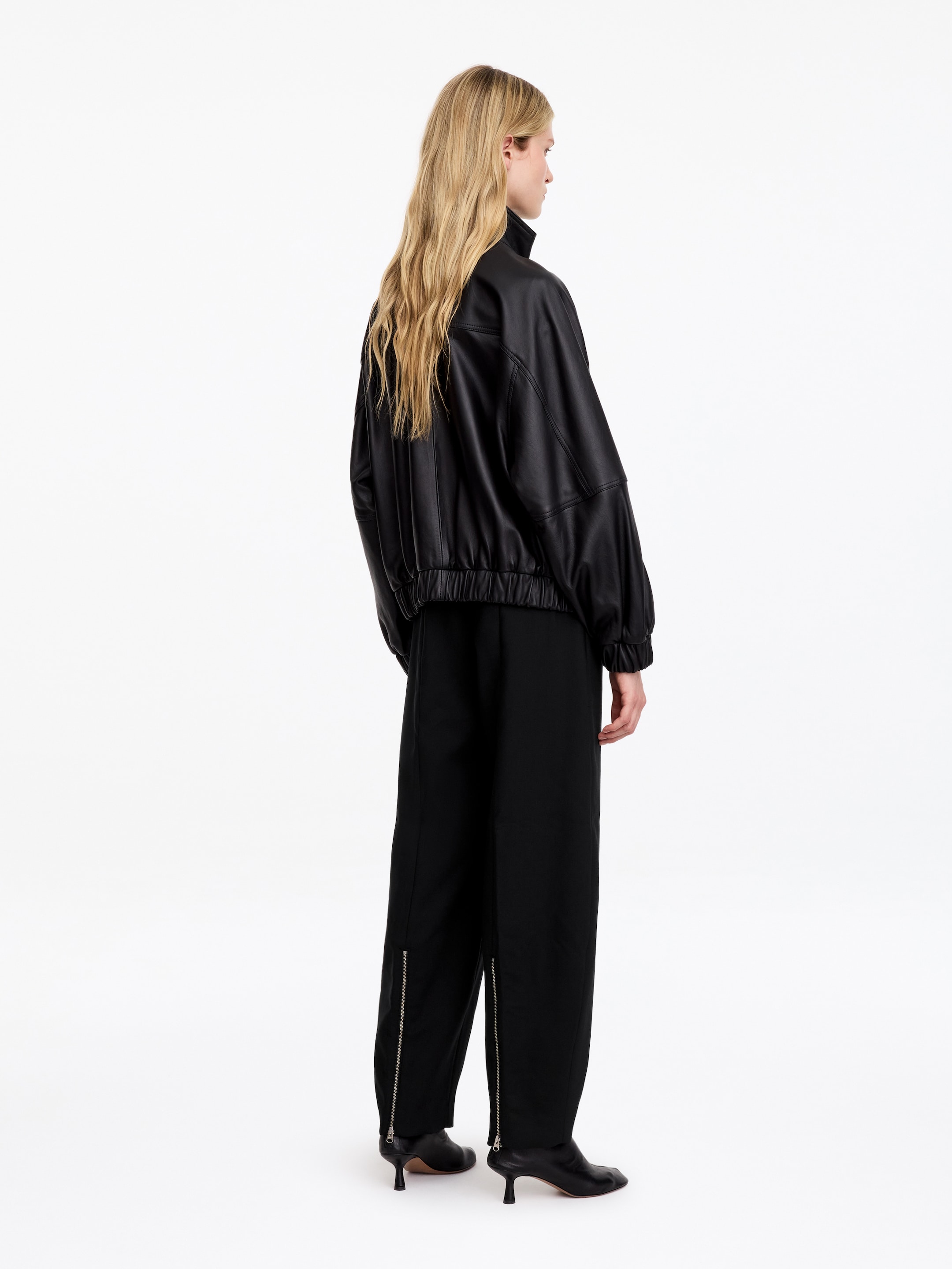 Pantalones barrel con cremallera - Negro - Corte relajado - women - StillMedia/Lookbook - 8