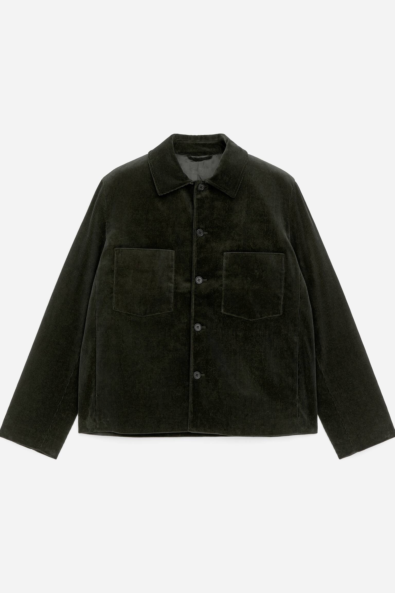 Corduroy jack - Donkergroen - 2
