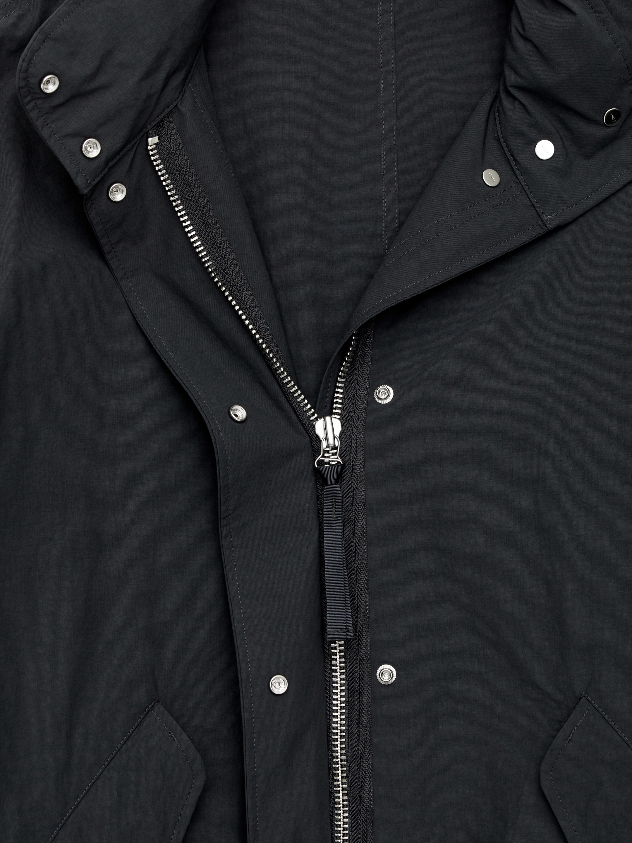 Nylon Fishtail Parka - Dark Grey - Regular fit - Women - StillMedia/DescriptiveDetail - 1