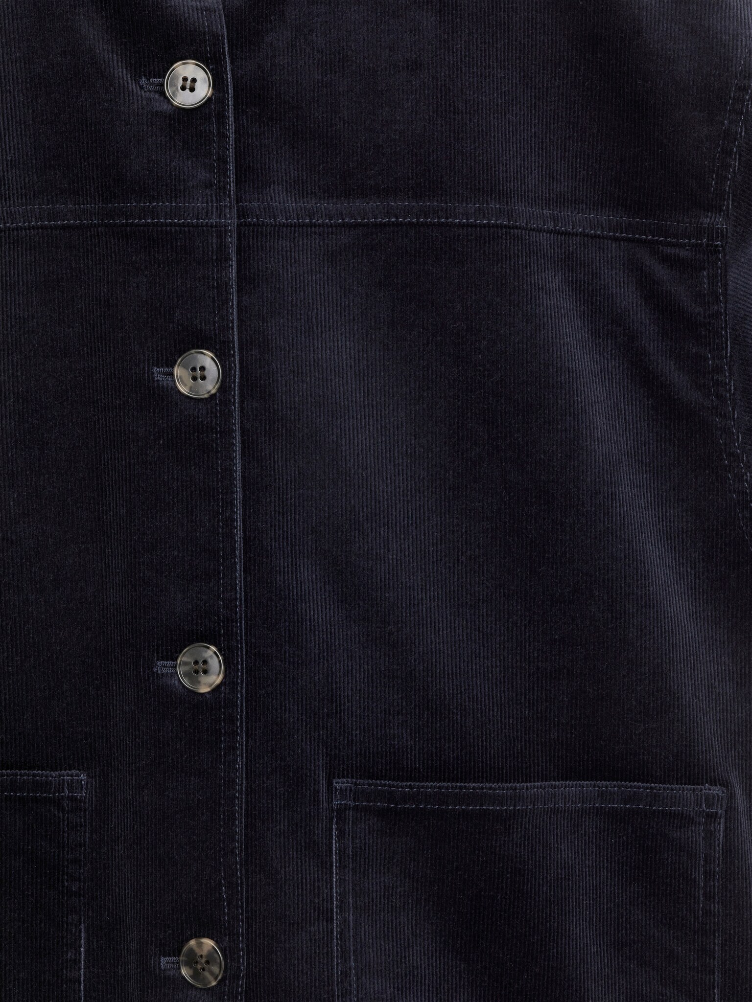 Surchemise en velours côtelé - Bleu foncé - 5