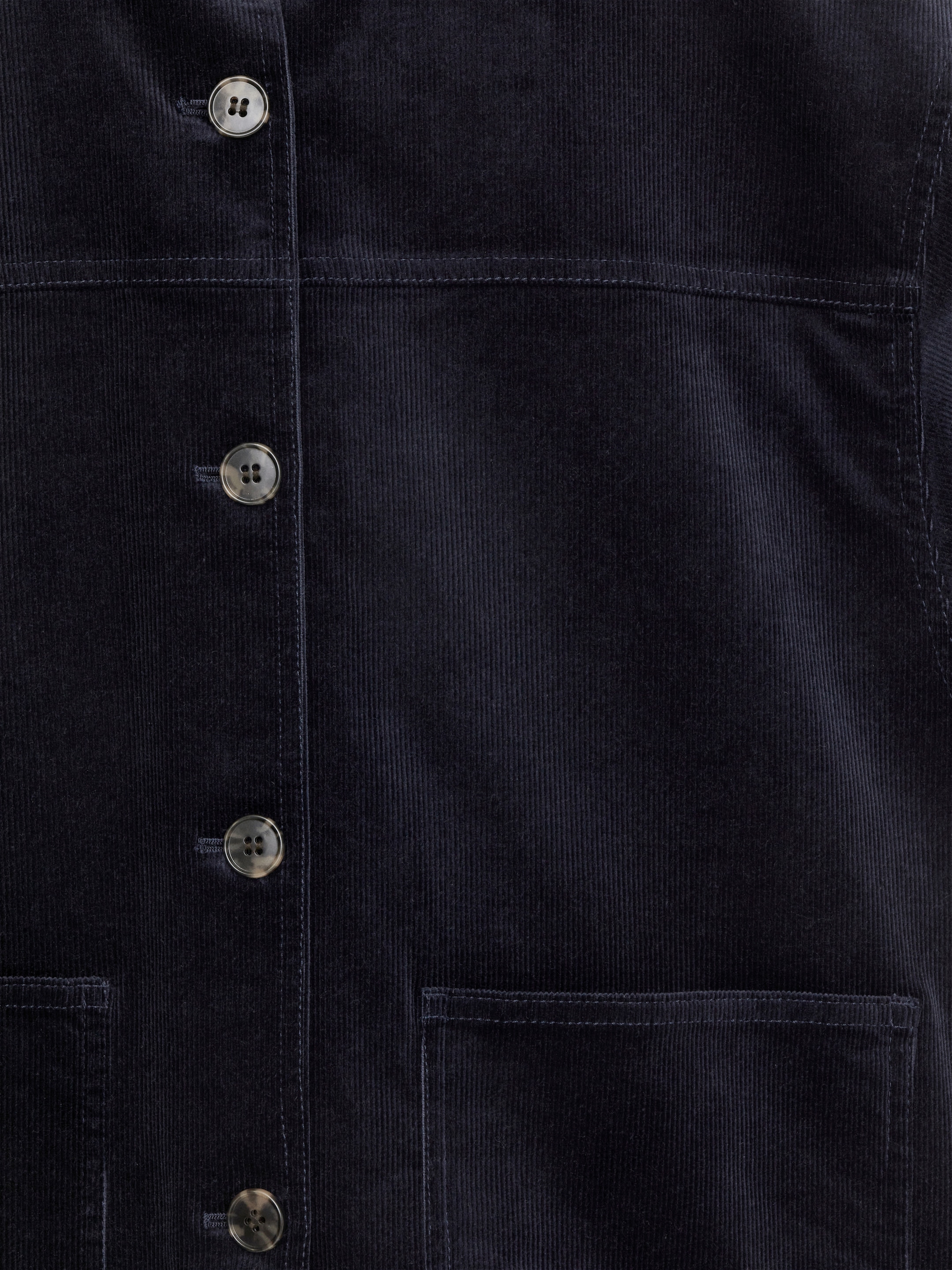 Surchemise en velours côtelé - Bleu foncé - Regular fit - Femme - StillMedia/DescriptiveDetail - 1