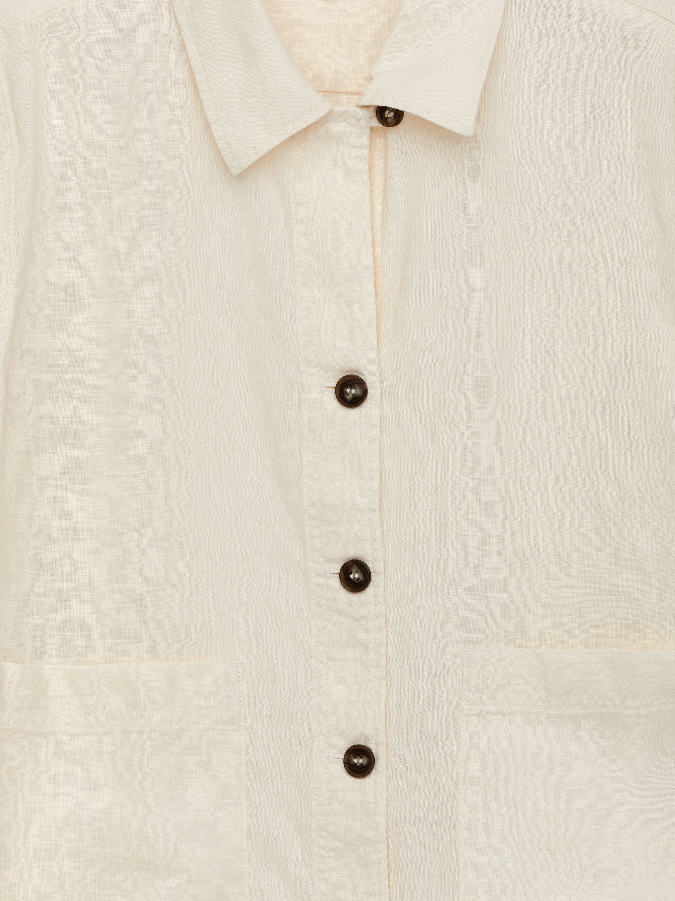 Ver imagen más grande: Sobrecamisa de lino - Blanco - MUJER | H&M ES 6