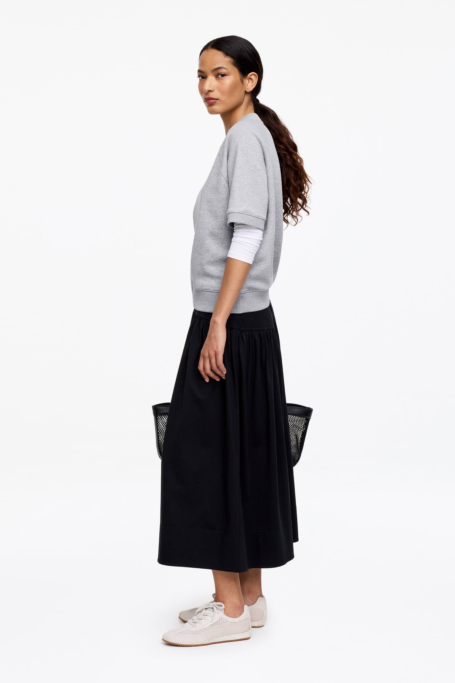 Sweatshirt - Gråmelerad/Mörkblå/Röd - 6