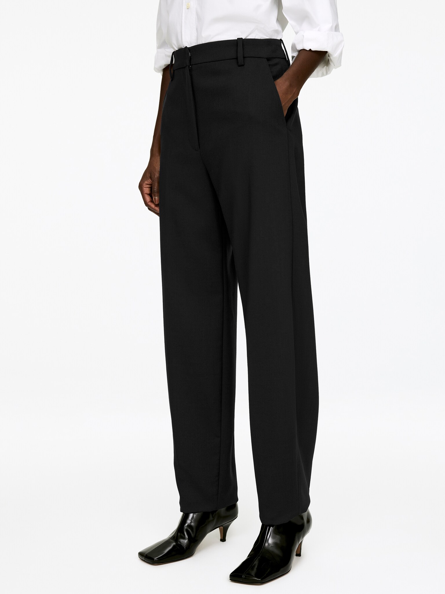 Pantalon à plis pressés - Noir/Bordeaux - 6