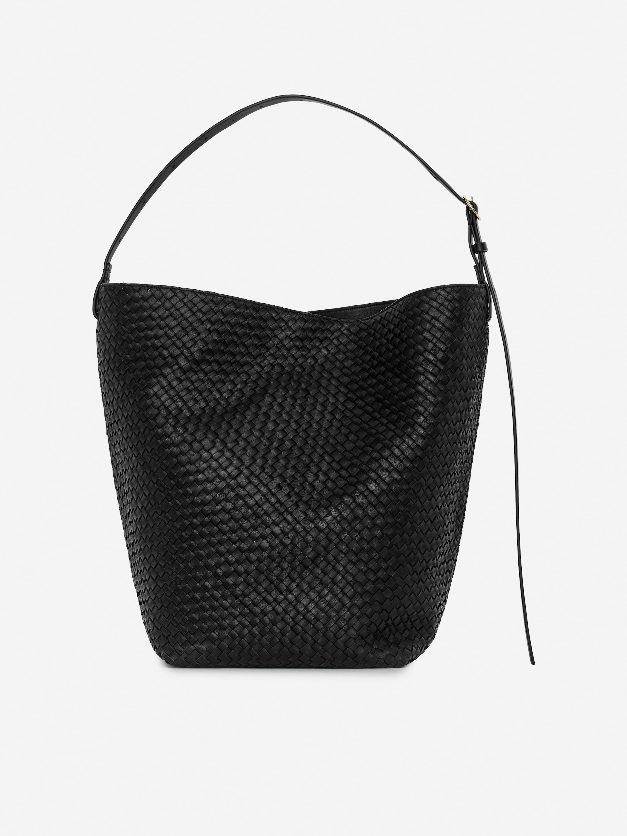 View larger image: Woven Leather Tote Bag - Black - Ladies | H&M GB 3