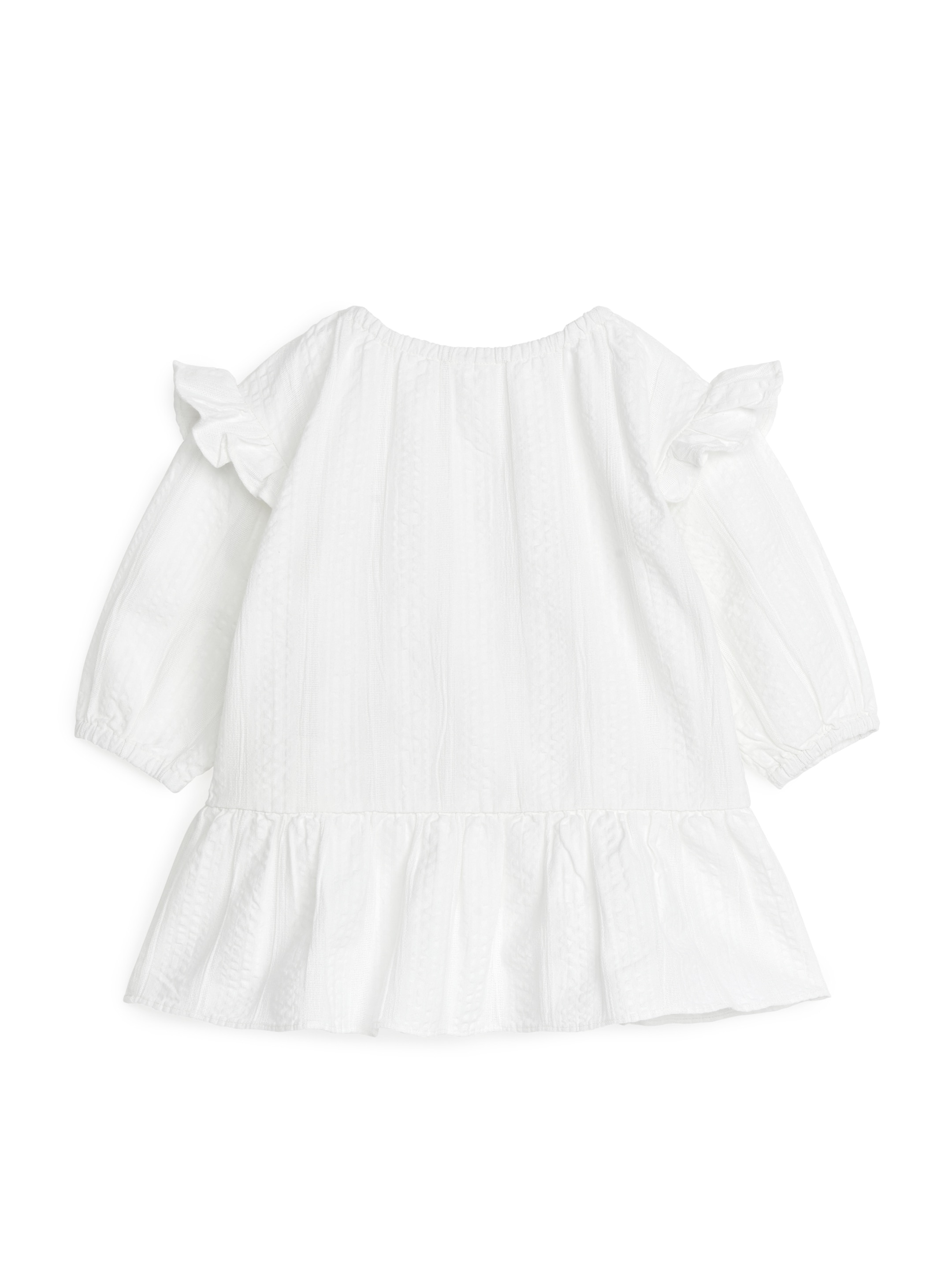Rüschenkleid aus Seersucker - Weiß - Loose Fit - Kinder - StillMedia/DescriptiveStillLife - 2