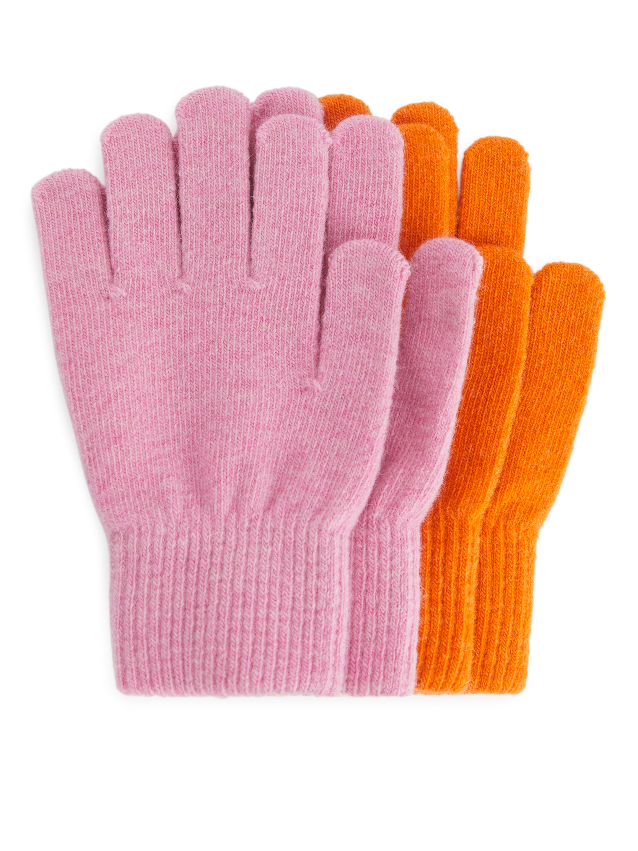 Wool Gloves Pack of 2 - Pink/Orange - Children - StillMedia/DescriptiveStillLife - 1