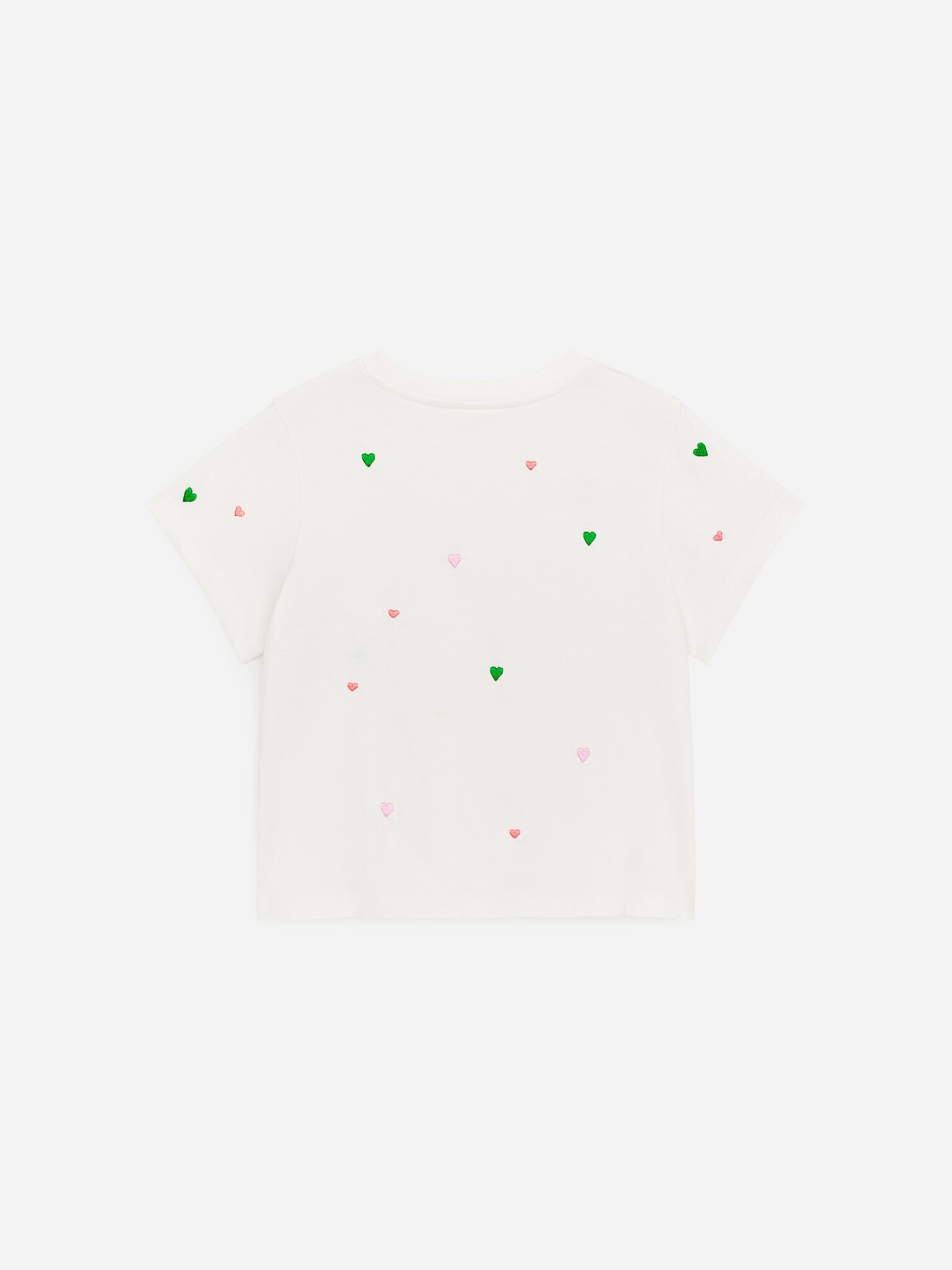 Broderad t-shirt - Vit - 2