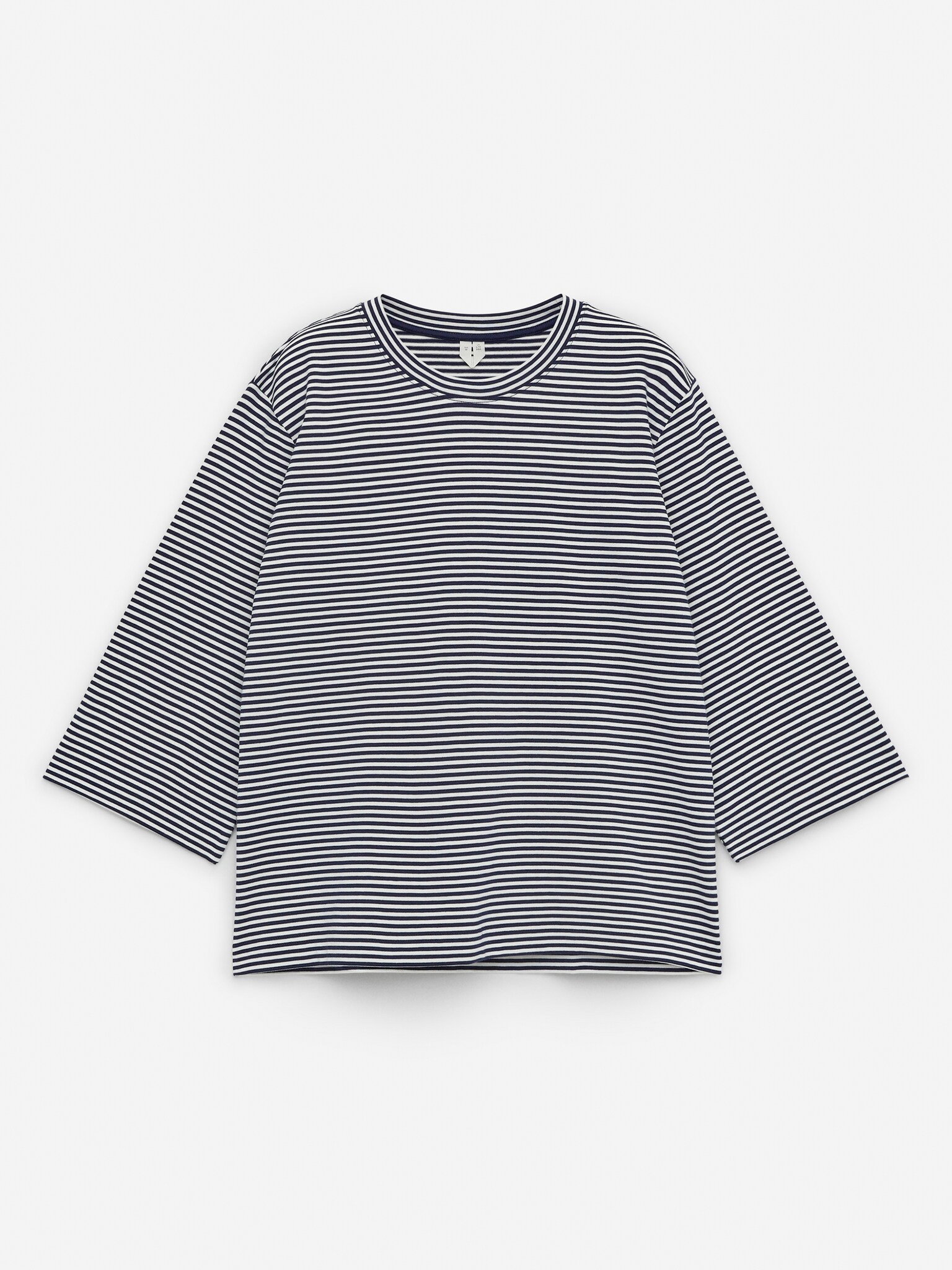 Gruby T-shirt EIRA - Ciemnoniebieski/Biały/Biały - 2