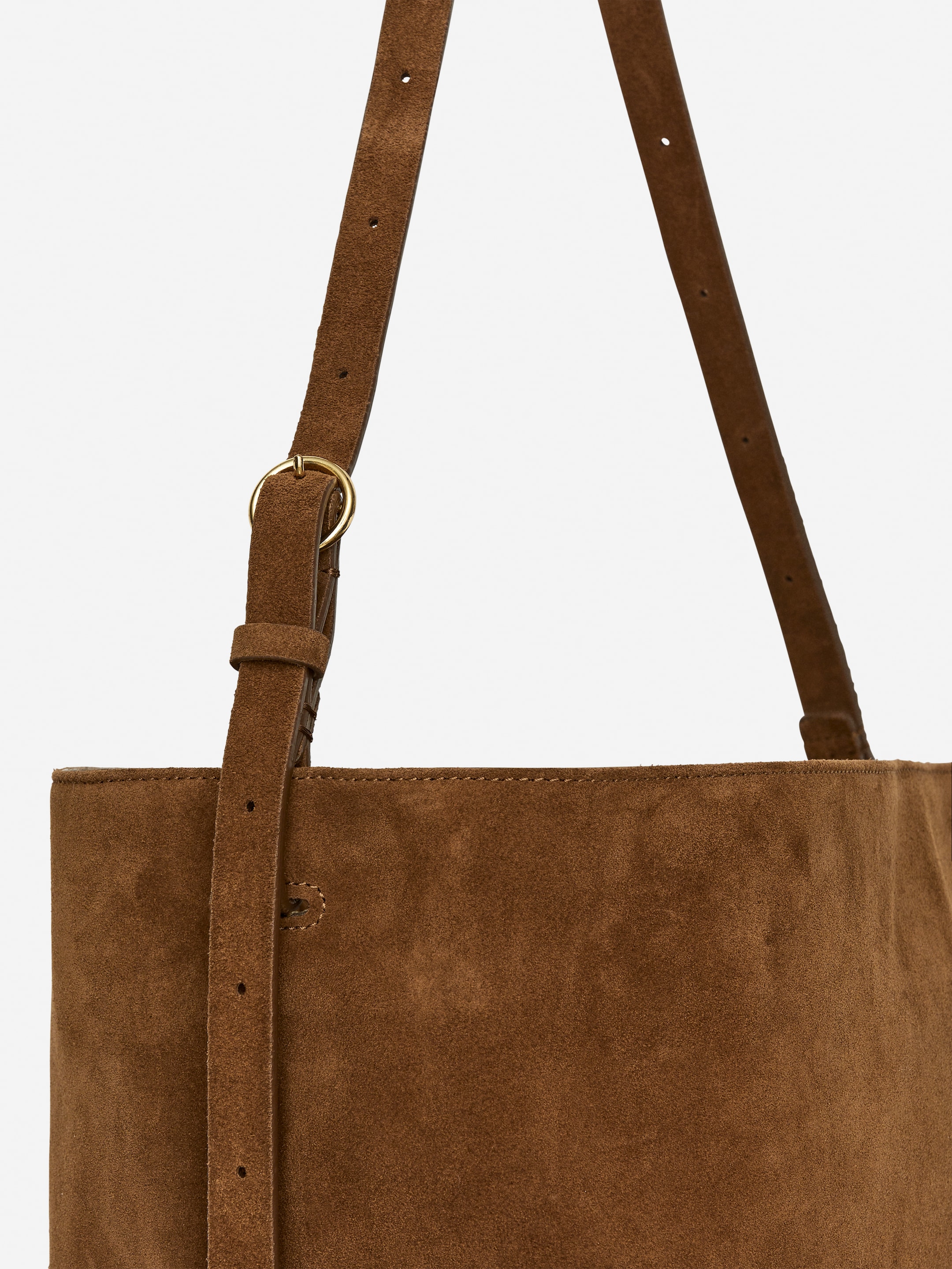 Sac cabas en croûte de cuir suédé - Marron - Femme - StillMedia/DescriptiveDetail - 5