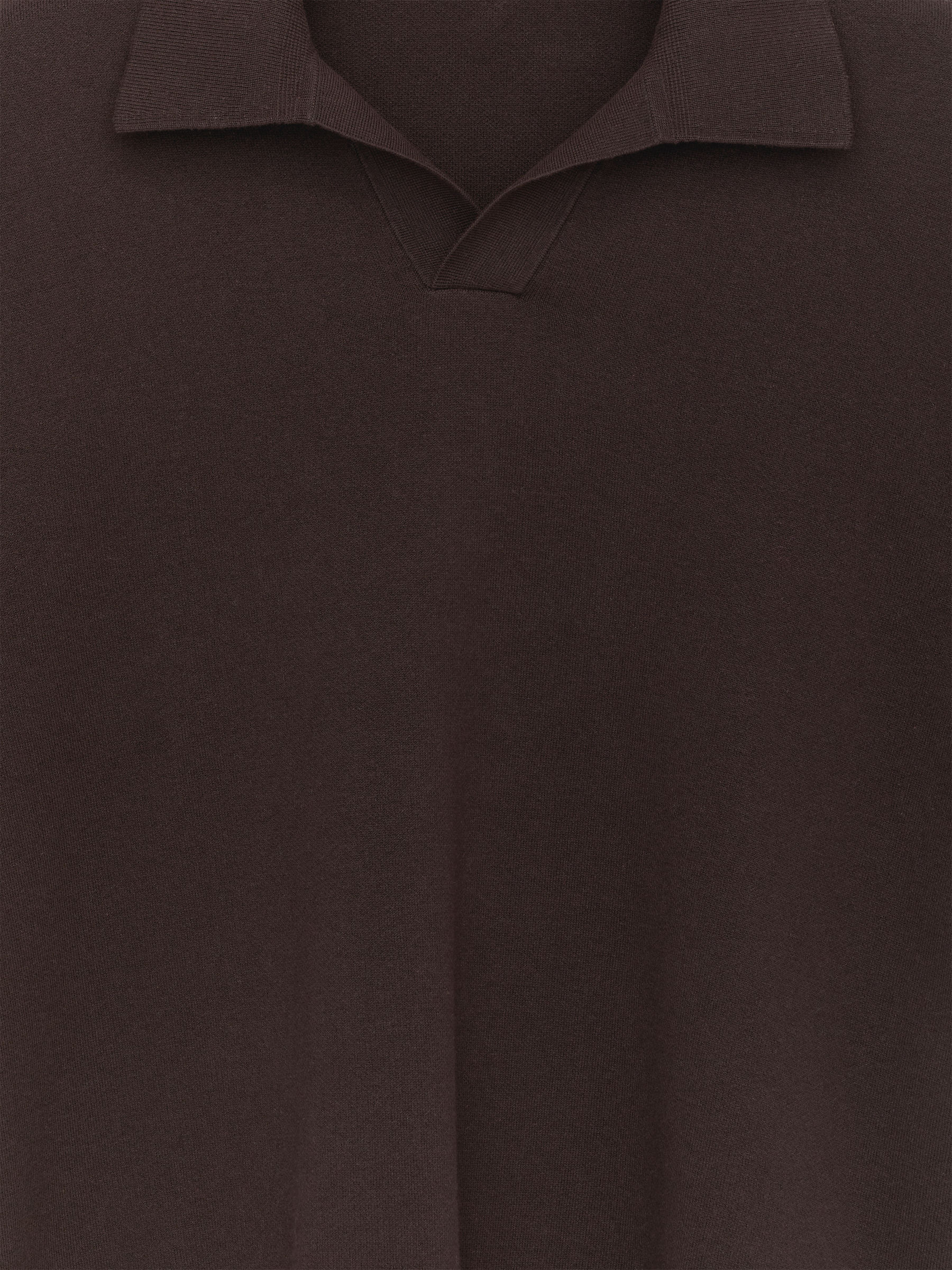 Finstickad polo shirt - Brun - Relaxed fit - Men - StillMedia/DescriptiveStillLife - 1