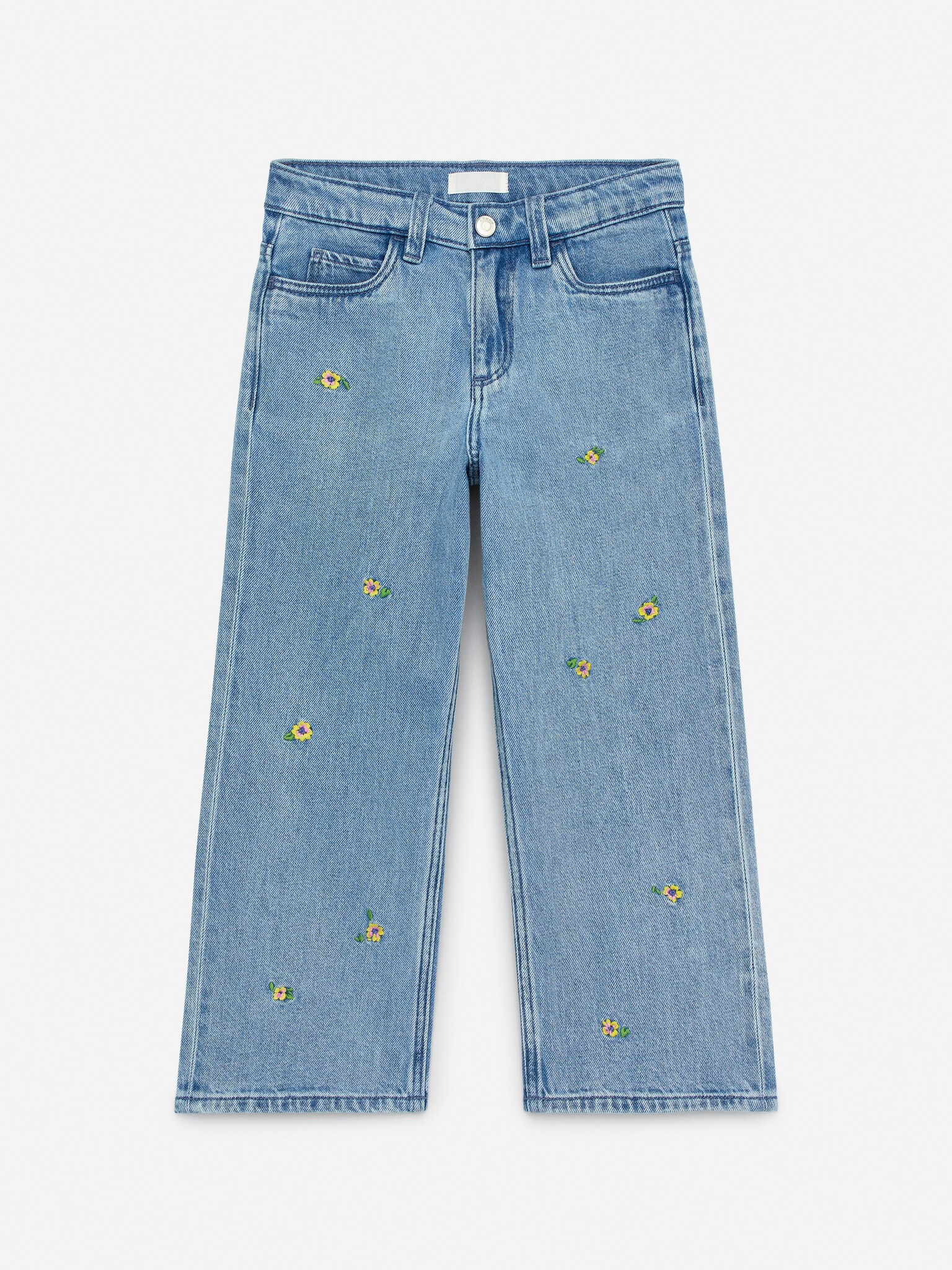 Κεντημένο Τζιν Παντελόνι - Μπλε/Κεντημένα Λουλούδια
