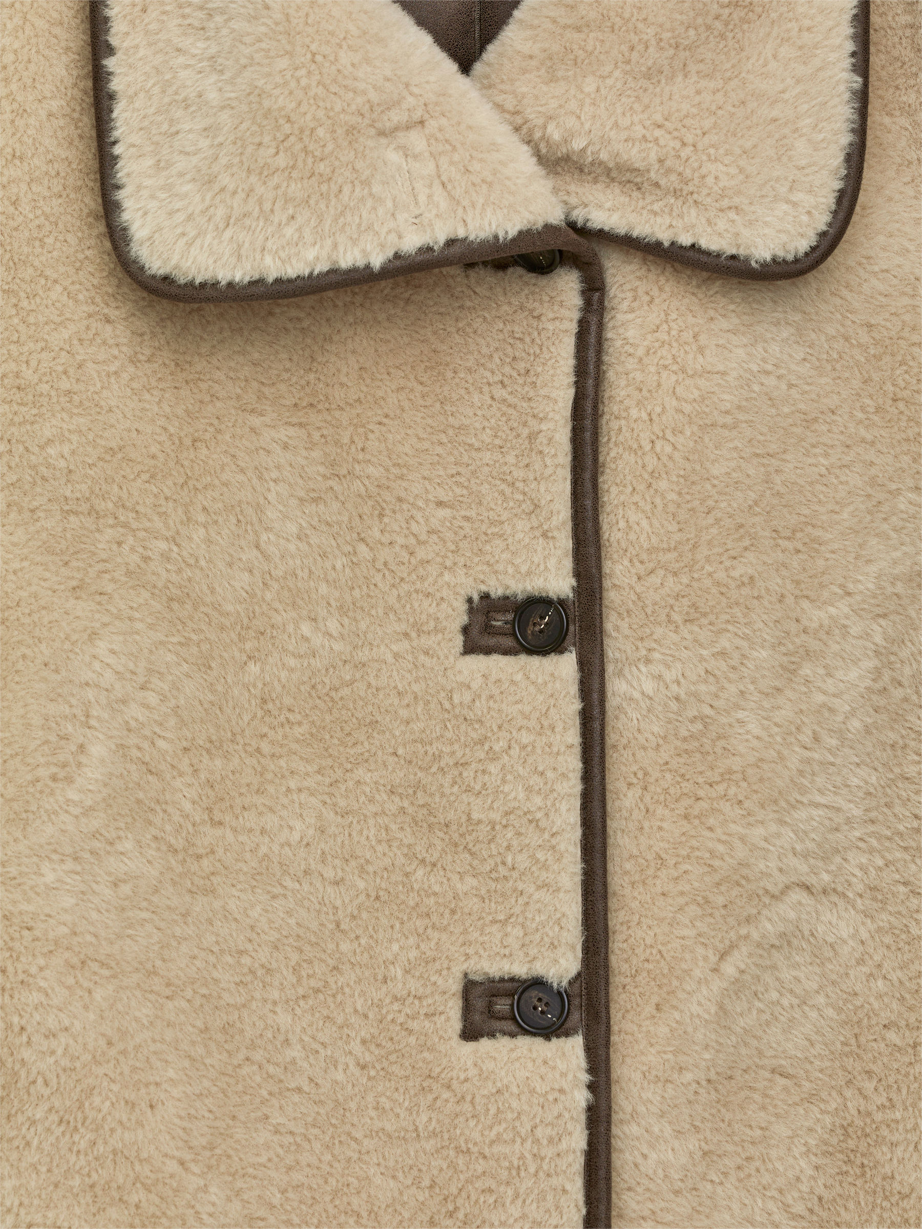 Short Pile Jacket - Beige - Loose fit - Women - StillMedia/DescriptiveDetail - 8