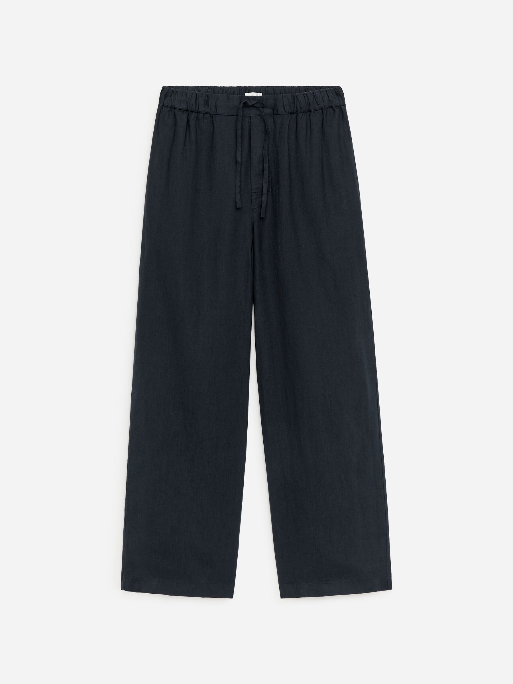 Relaxed Linen Trousers - Dark Blue - Relaxed fit - Men - StillMedia/DescriptiveStillLife - 1