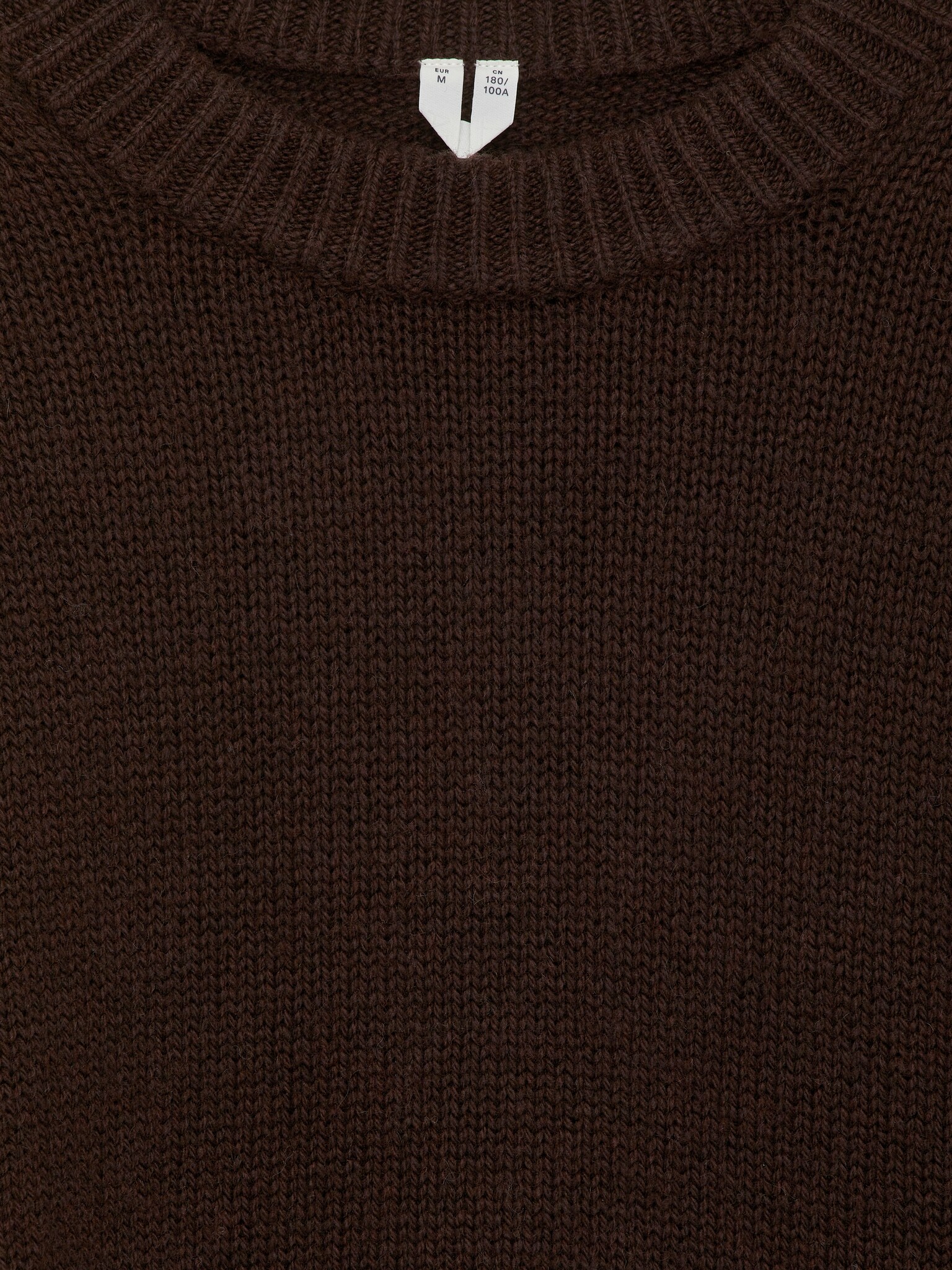 Pull en maille de laine épaisse - Bordeaux/Gris clair chiné/Charbon chiné/Bleu foncé/Blanc cassé/Marron foncé/Beige chiné/Bleu moyen - 3