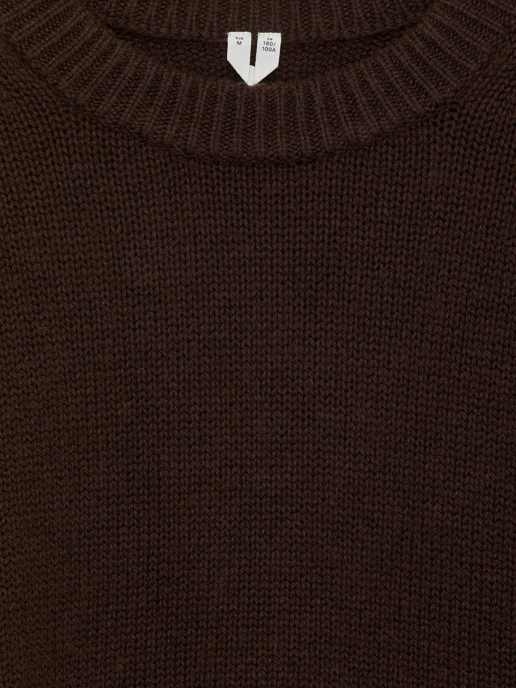 Heavy Knit Wool Jumper - Burgundy - Relaxed fit - Men - StillMedia/DescriptiveDetail - 2