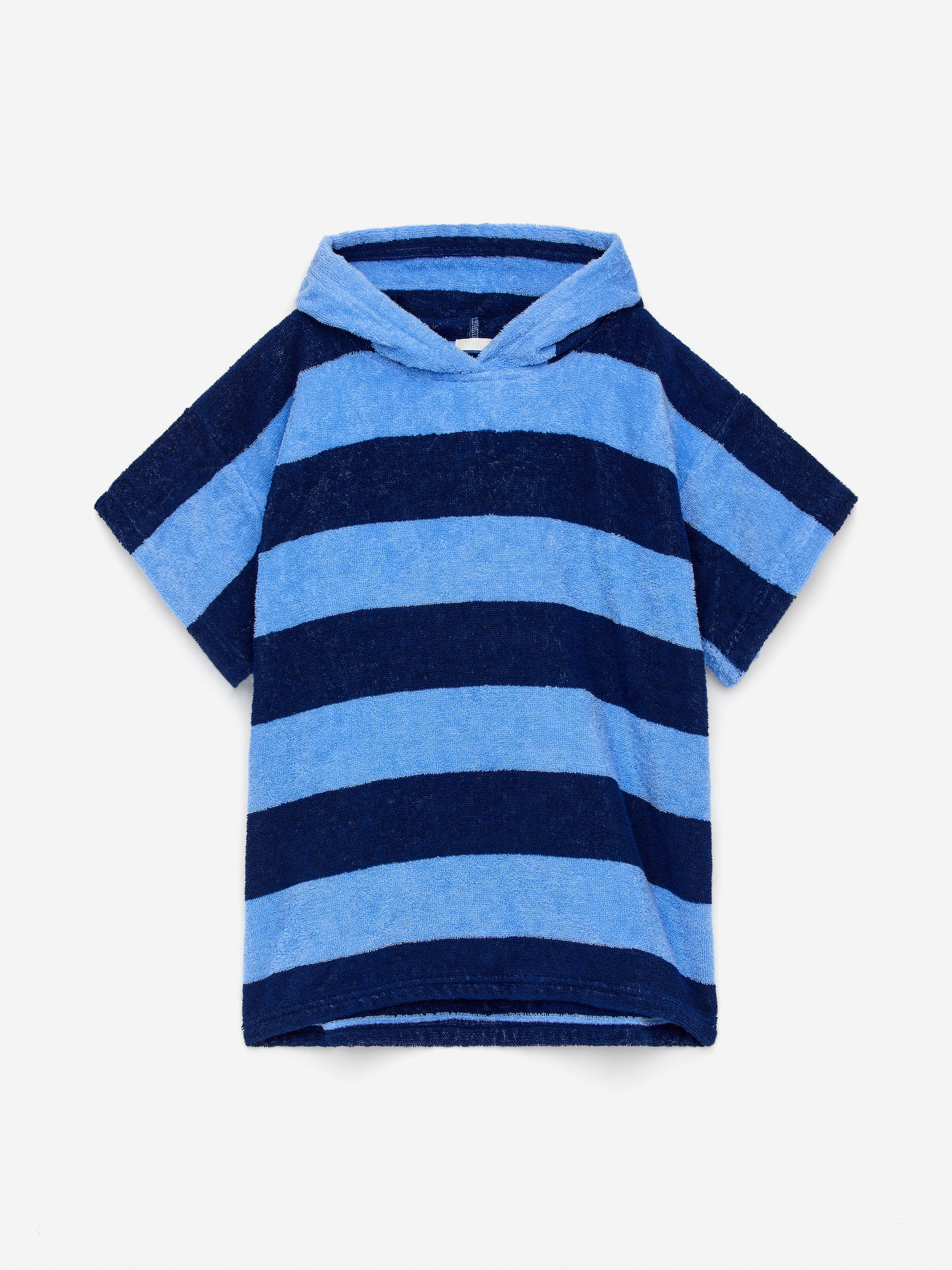 T-shirt i frotté med huva - Ljusblå/mörkblå - Oversized - Children - StillMedia/DescriptiveStillLife - 3