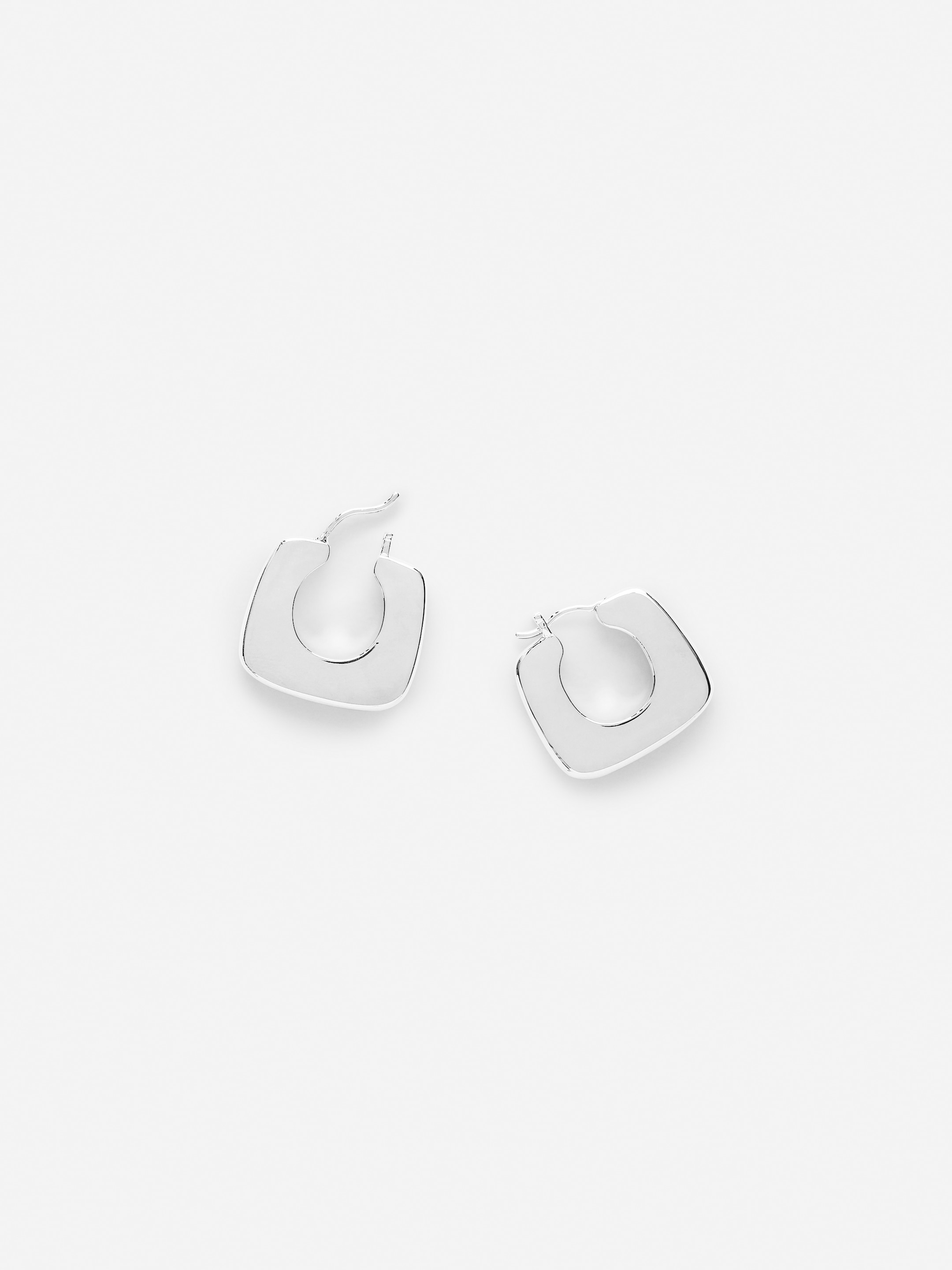 Pendientes de aro chapados en plata - Plateado - Women - StillMedia/DescriptiveStillLife - 1