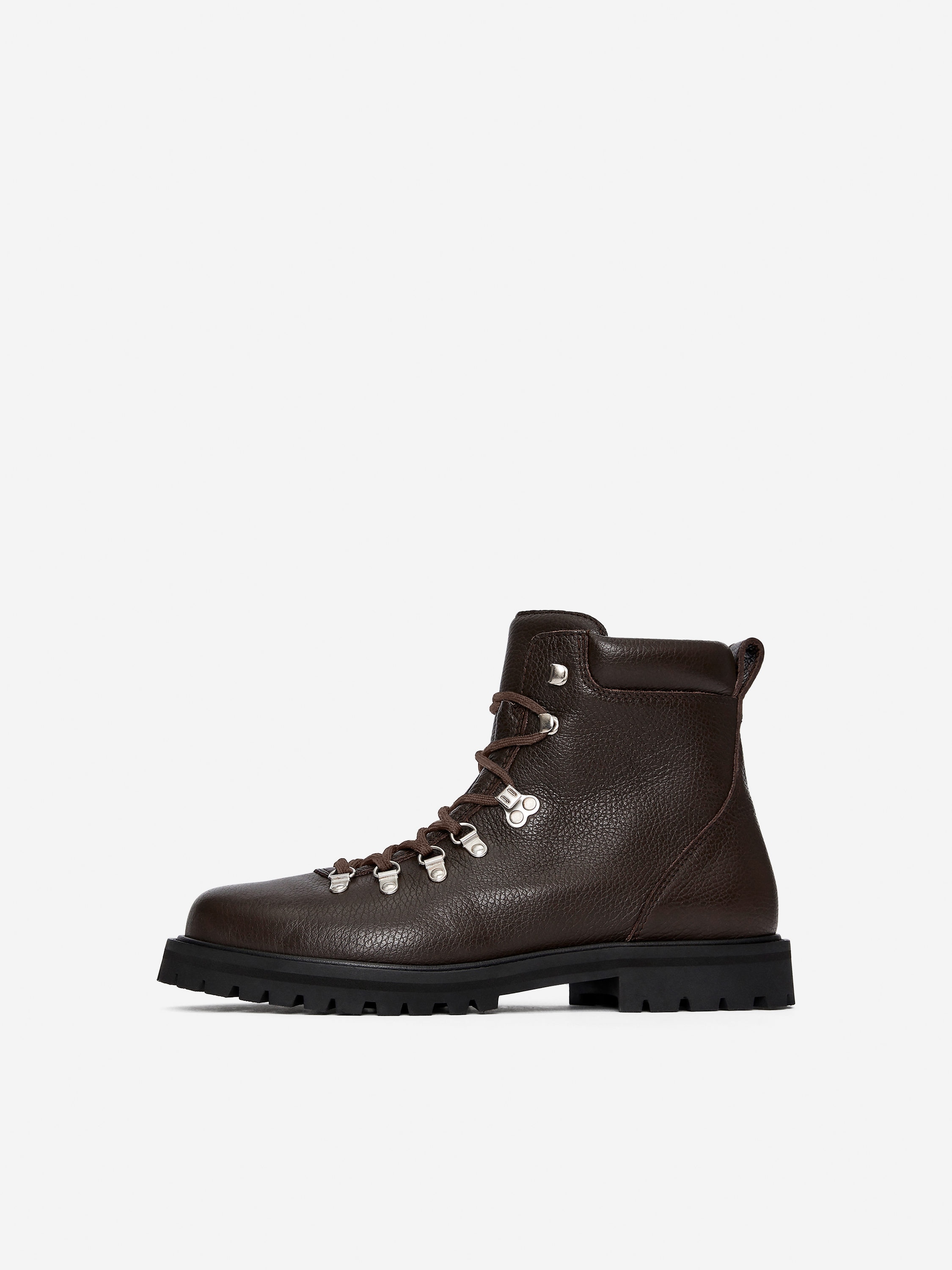 Leather Hiking Boots - Dark Brown - Men - StillMedia/DescriptiveStillLife - 3