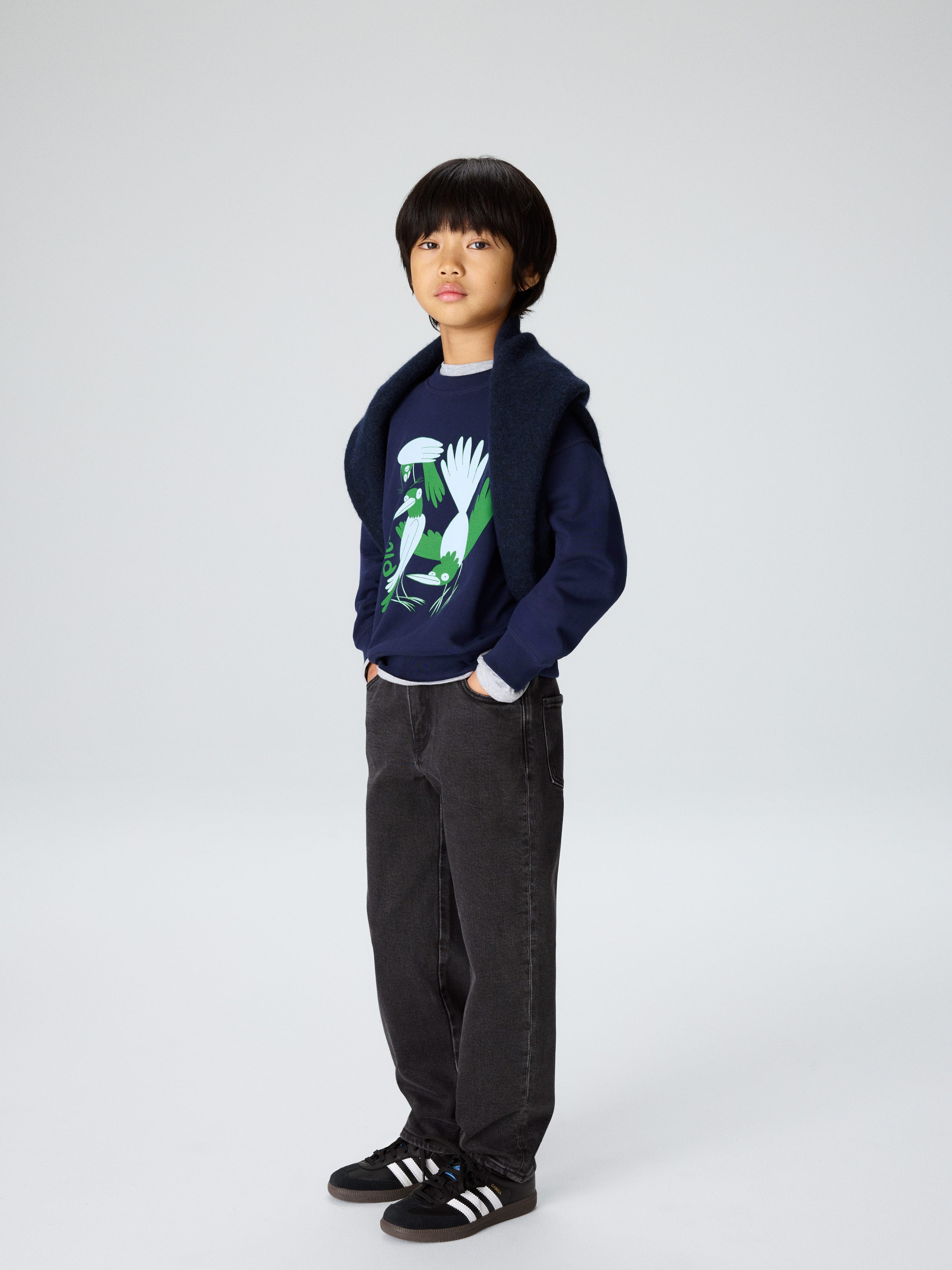 Volná mikina - Dark Blue/Růžová/Ptáci/Šedá/Leopard/Burgundy/Wolves