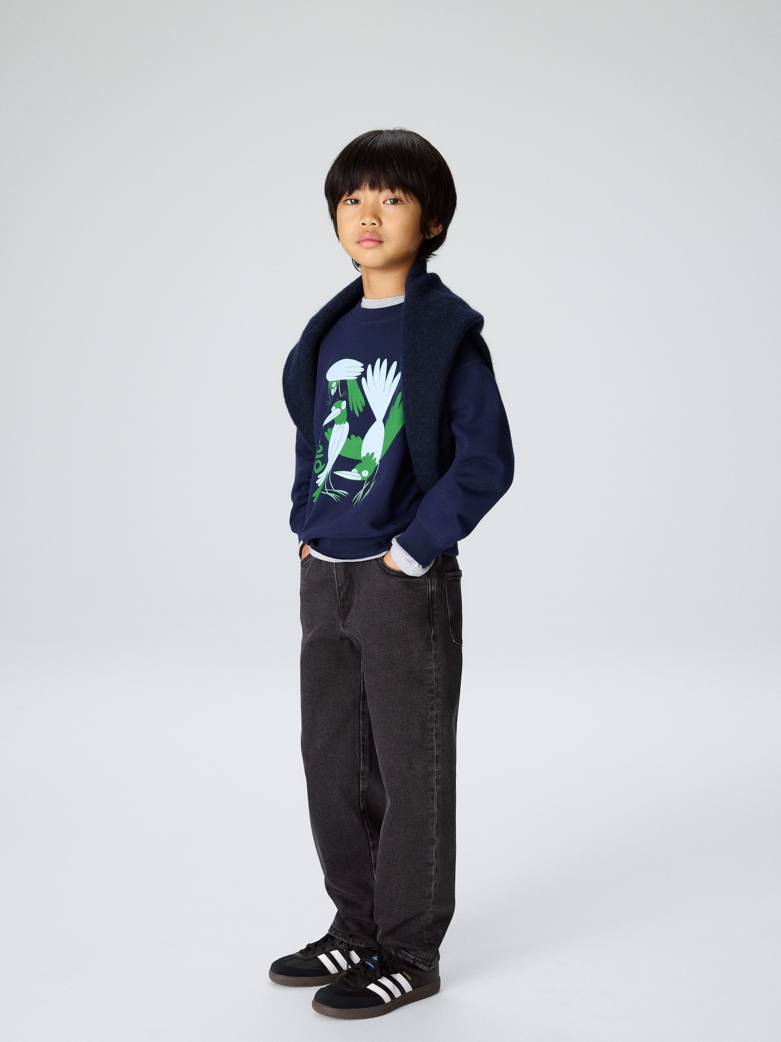 Dra-på-jeans - Svart/Mörkblå/Blå/Blå/Tvättad svart/Mellanblå/Tvättad grå - 2