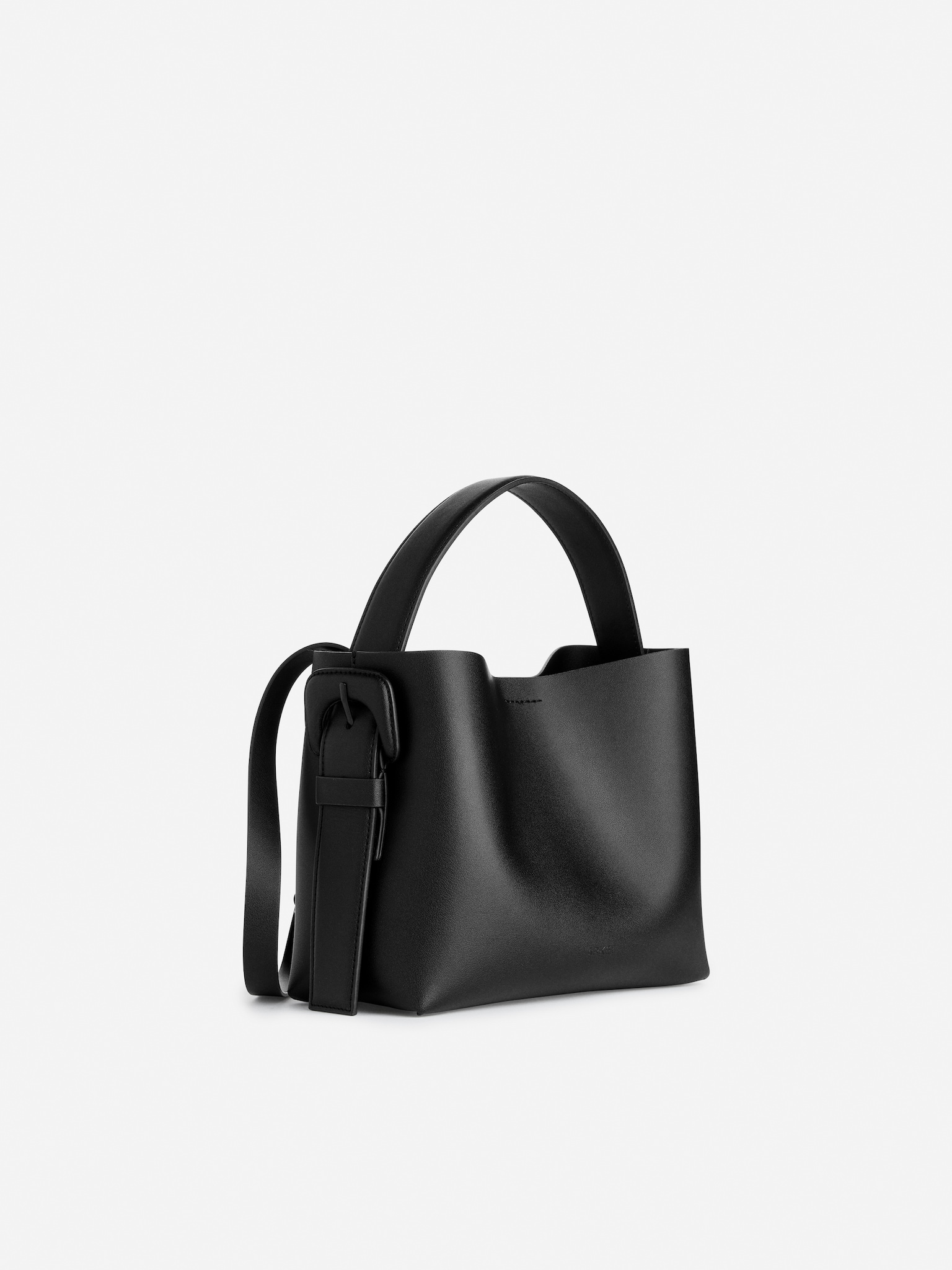 Besace en cuir - Noir/Marron foncé - 4