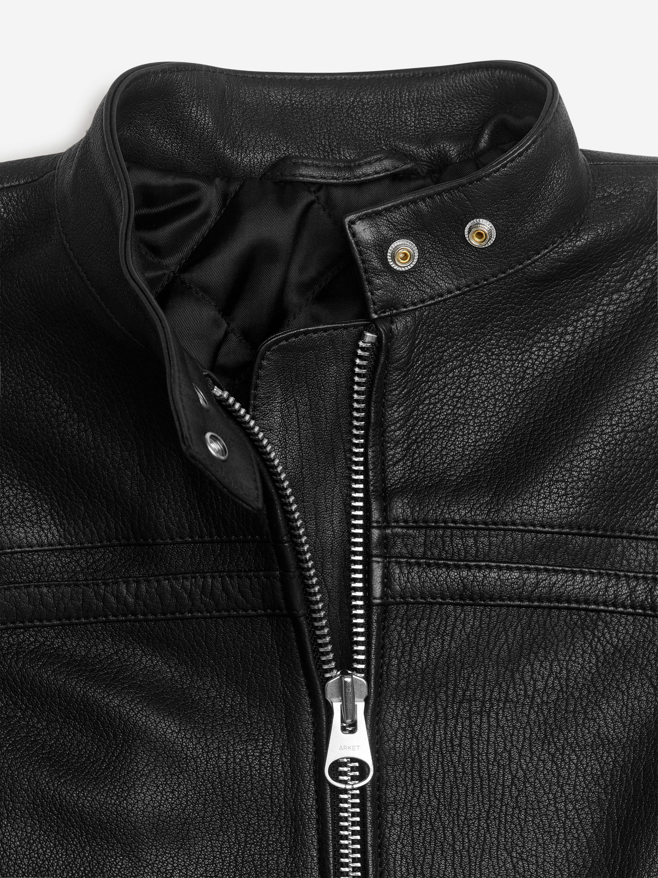 Racer Leather Jacket - Black - Regular fit - Women - StillMedia/DescriptiveDetail - 3