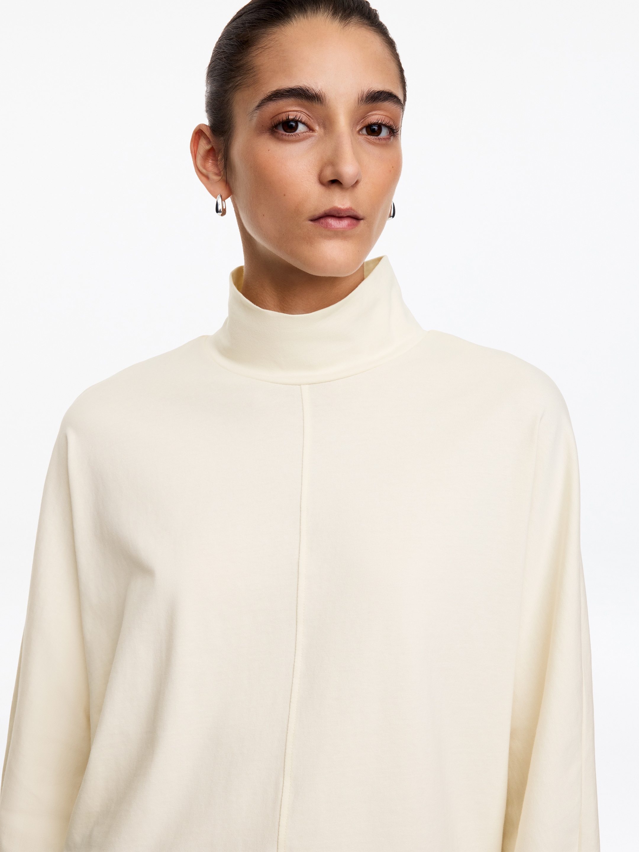 Maglia dolcevita con maniche a pipistrello - Bianco sporco - Loose fit - women - StillMedia/Lookbook - 4