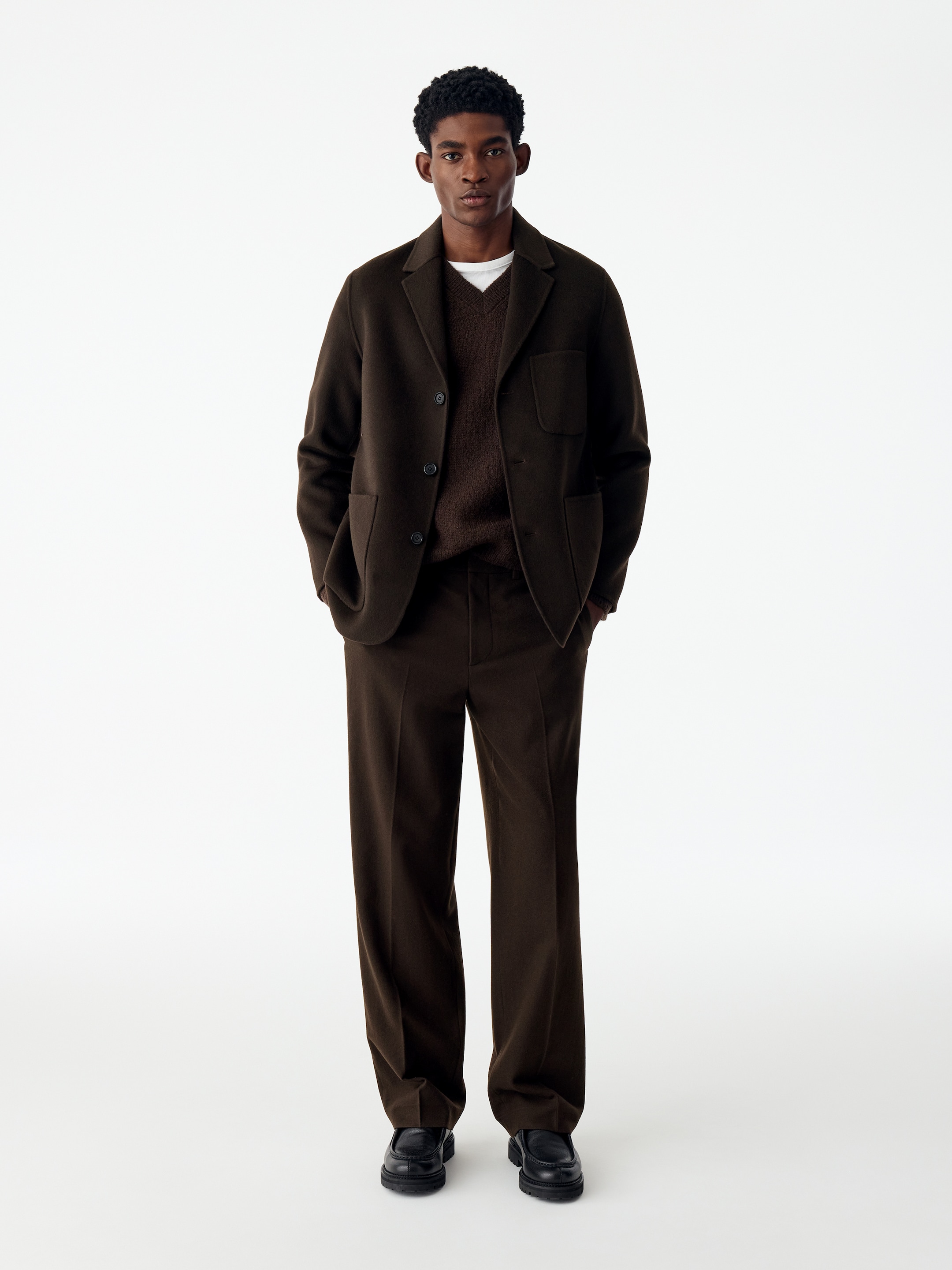 Weite Flanellhose - Braun - Loose Fit - men - StillMedia/Lookbook - 5