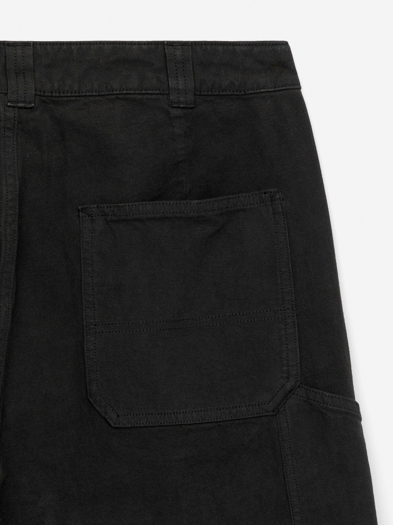 Pantalon de bureau coupe ample - Noir délavé/Marron/Blanc cassé - 3