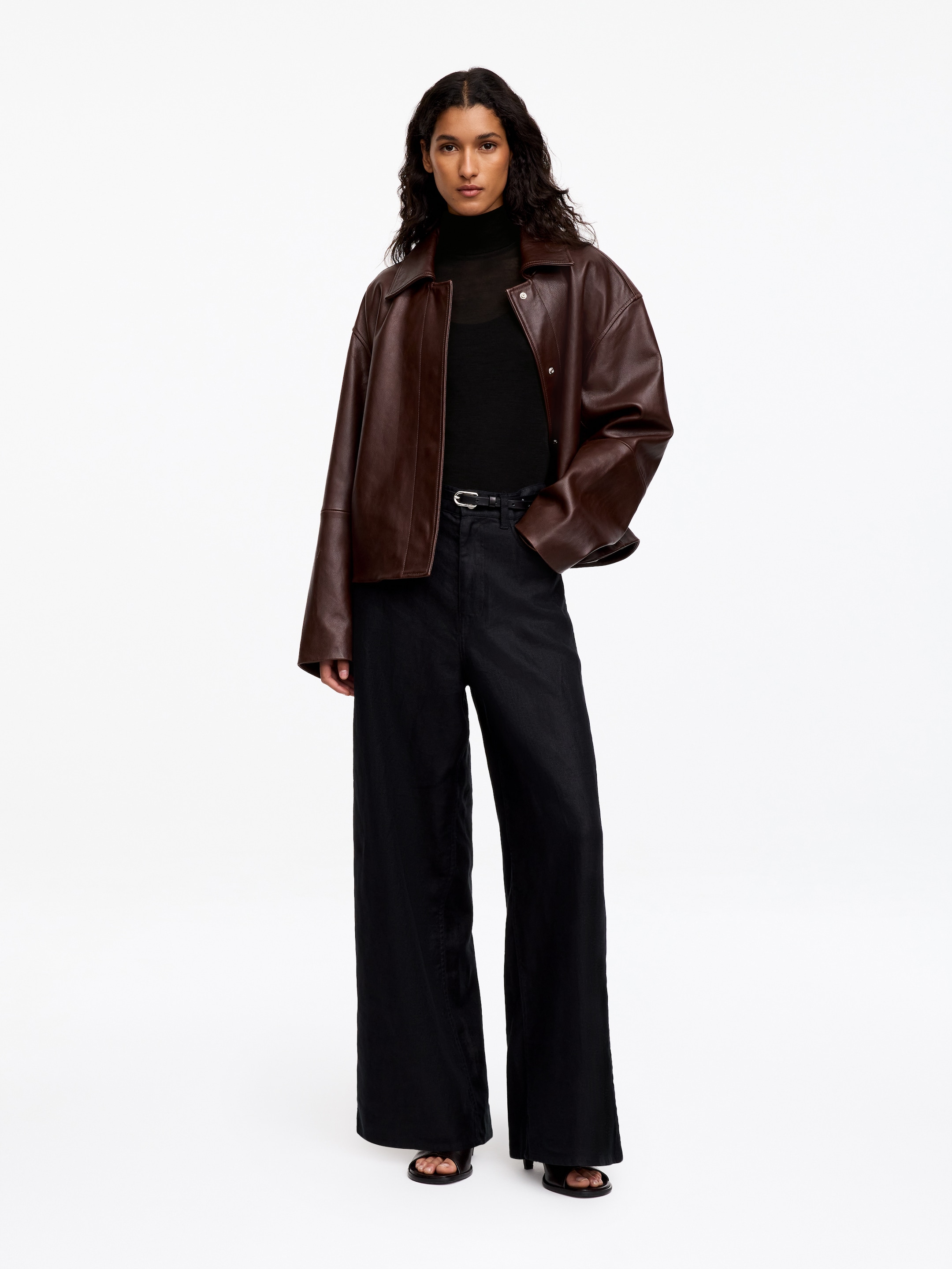 Haut en laine à col roulé - Noir - Slim fit - Femme - StillMedia/Lookbook - 17