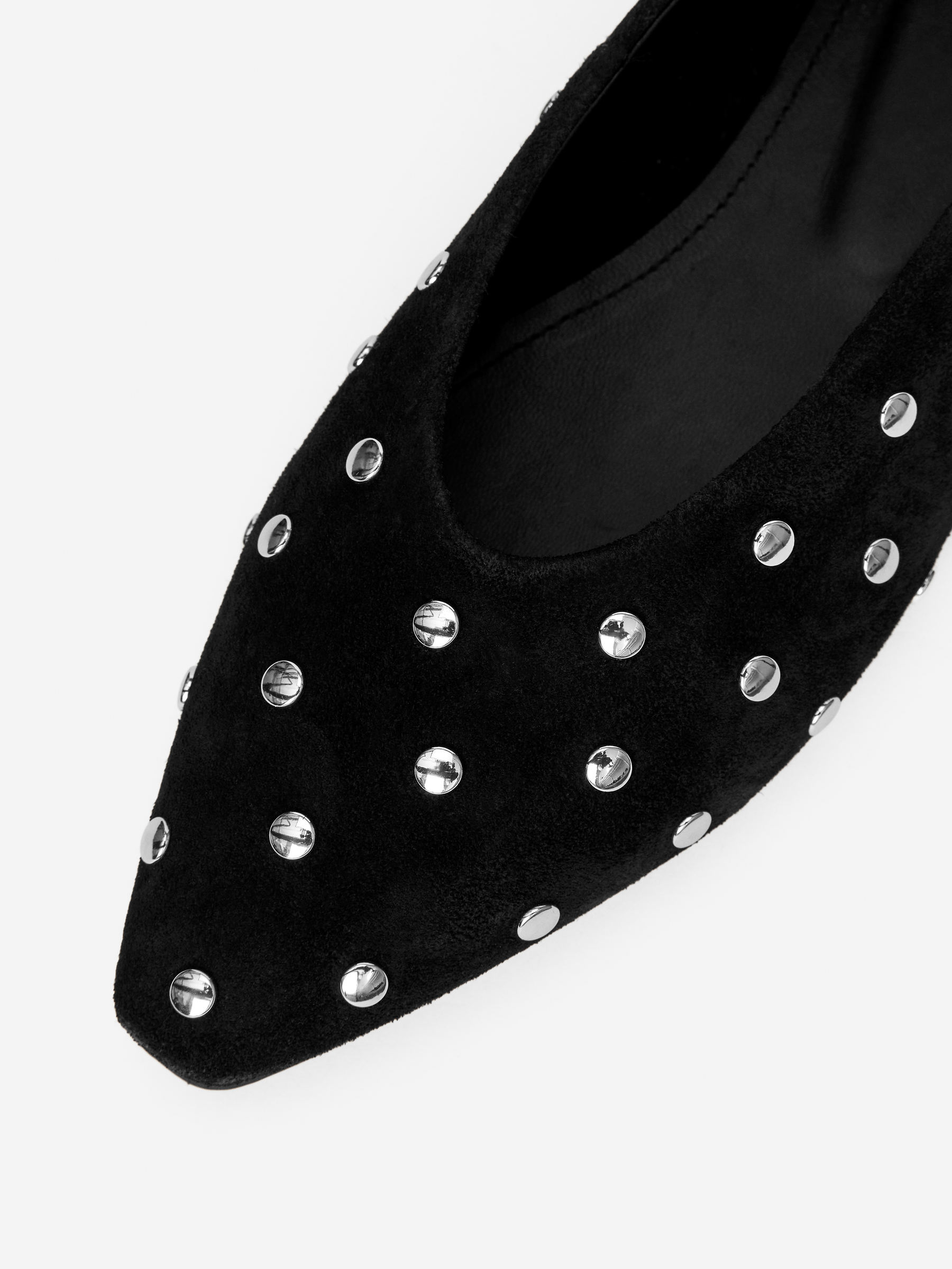 Studded Suede Ballet Flats - Black - Women - StillMedia/DescriptiveDetail - 5