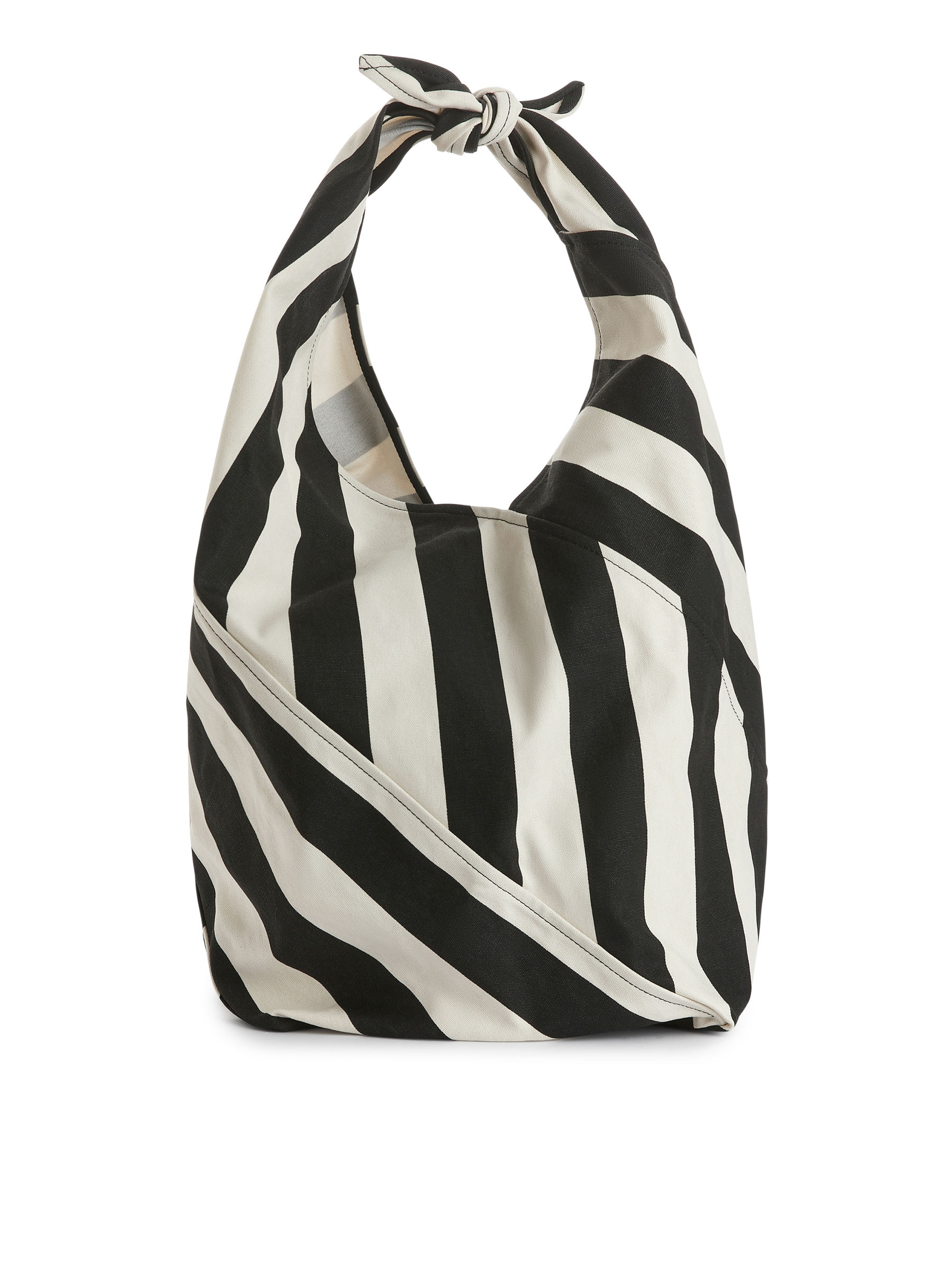 Twisted Cotton Tote - White/Black - Women - StillMedia/DescriptiveStillLife - 2