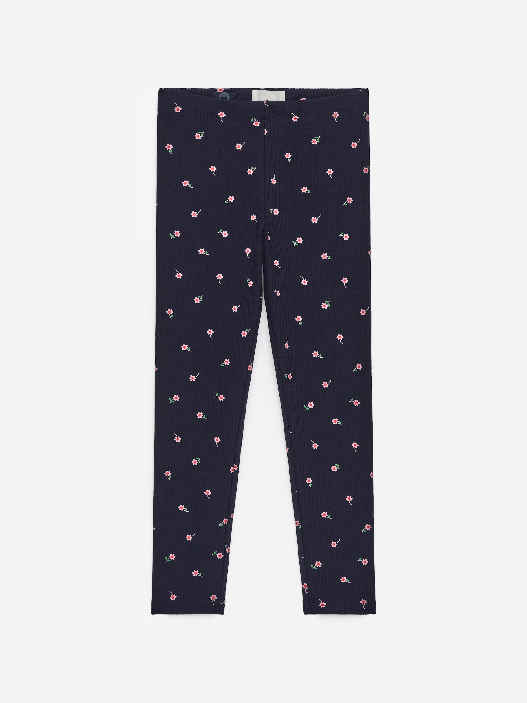 Προβολή μεγαλύτερης εικόνας: Ριμπ κολάν - Σκούρο Μπλε/Ροζ Λουλούδια - Kids | H&M GR 1
