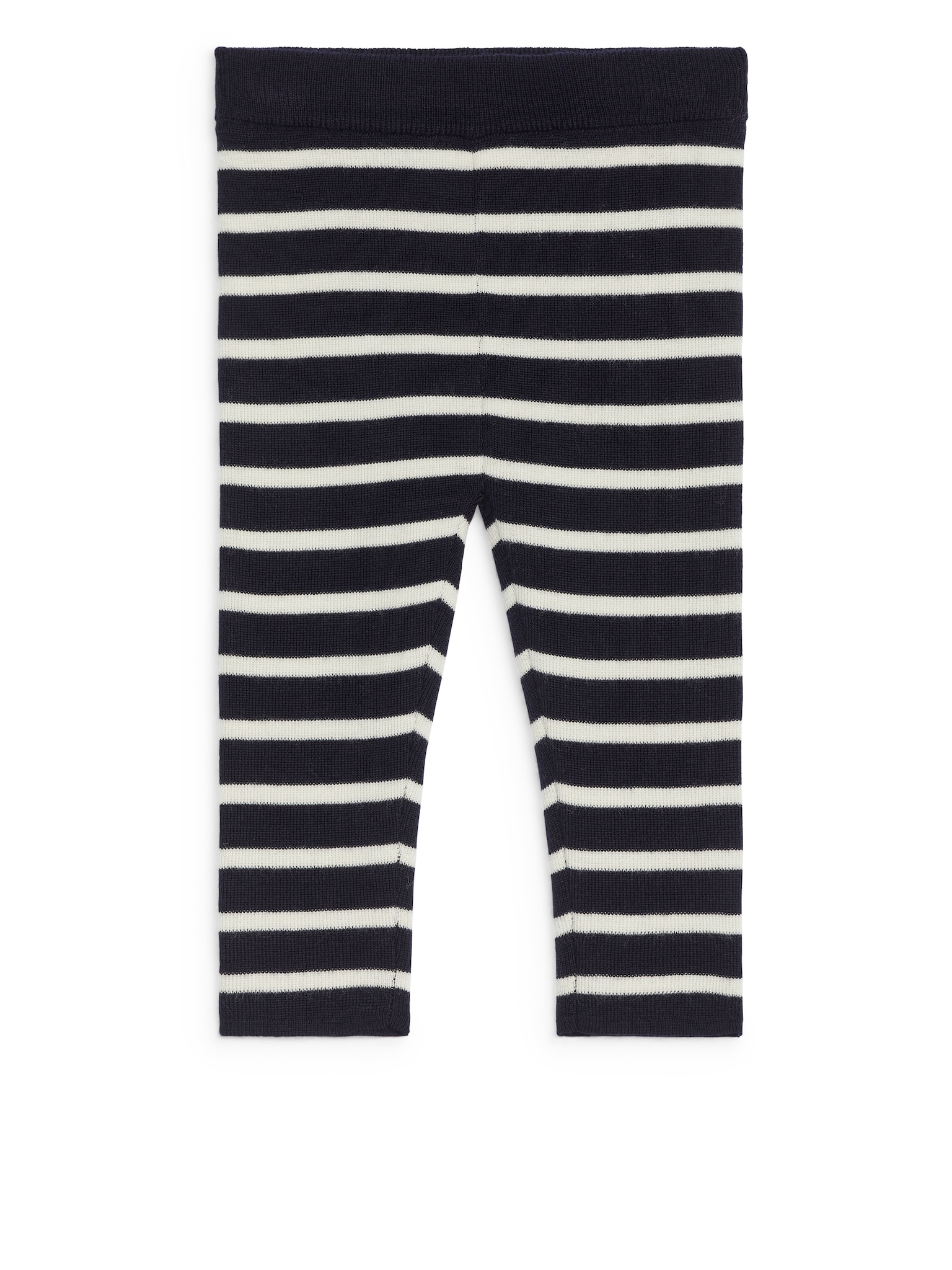 Leggings en maille mérinos - Bleu foncé/Blanc cassé - 1