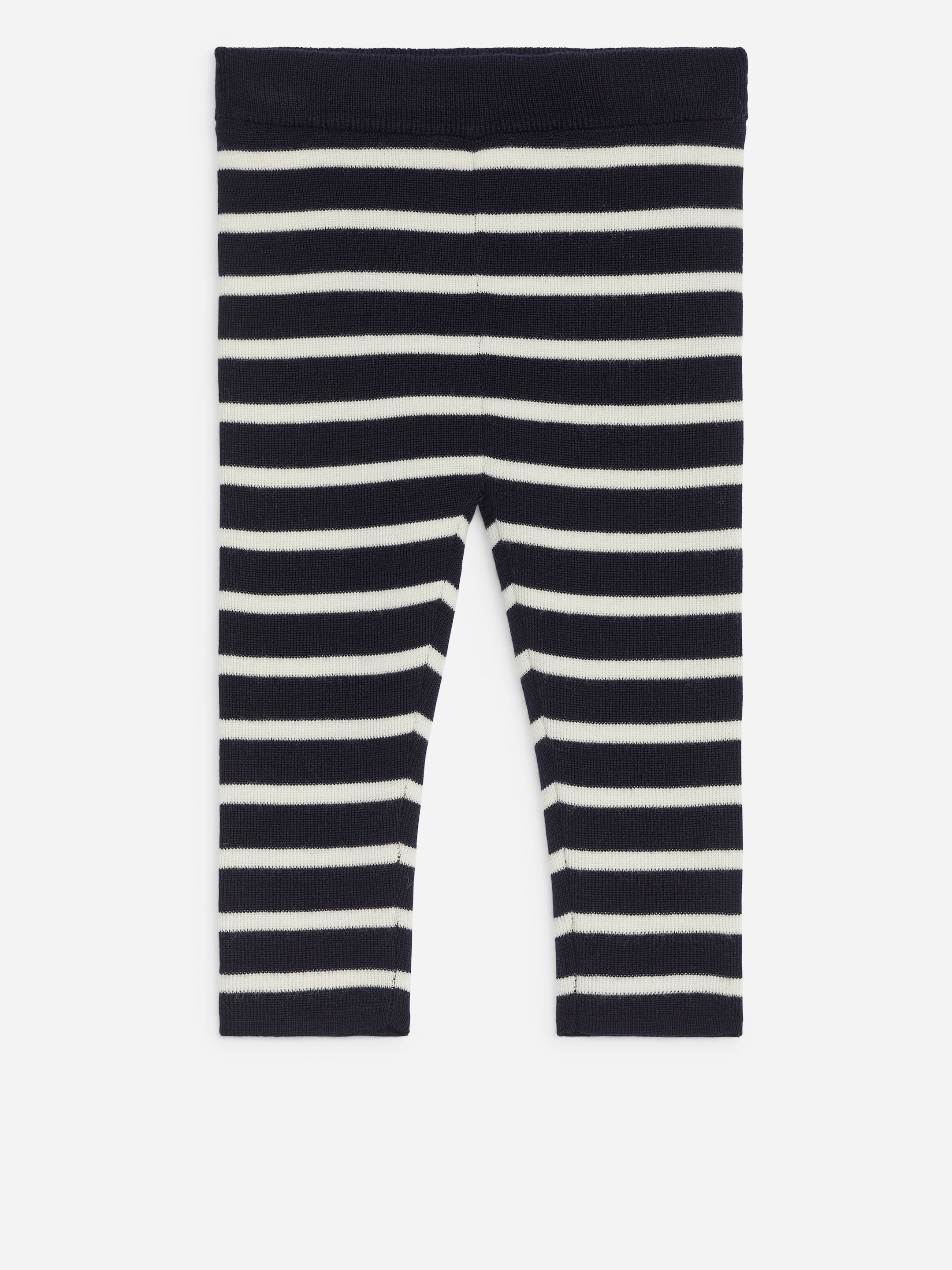 Leggings i merinoull - Mörkblå/off-white - Regular fit - Children - StillMedia/DescriptiveStillLife - 3