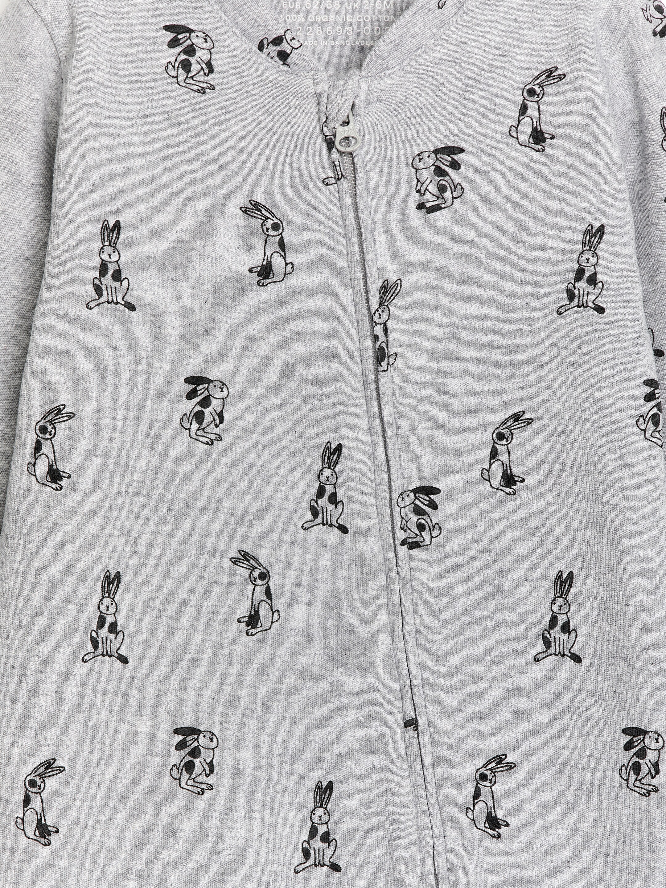 Grotere afbeelding bekijken: Onesie pyjama - Grijs/konijntjes - KINDEREN | H&M NL 3