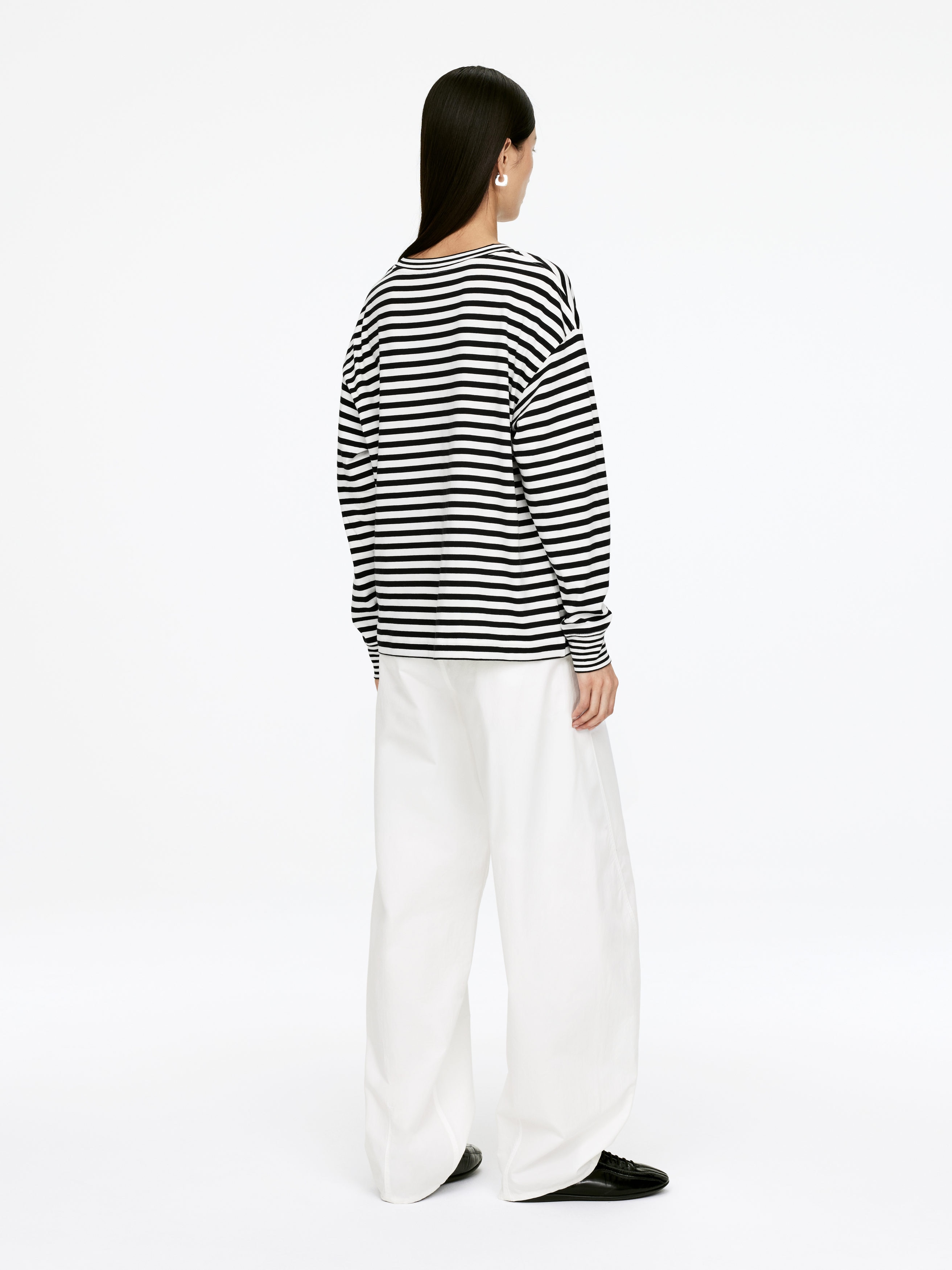 Long-Sleeved T-Shirt - White/Black - Regular fit - Women - StillMedia/Lookbook - 6