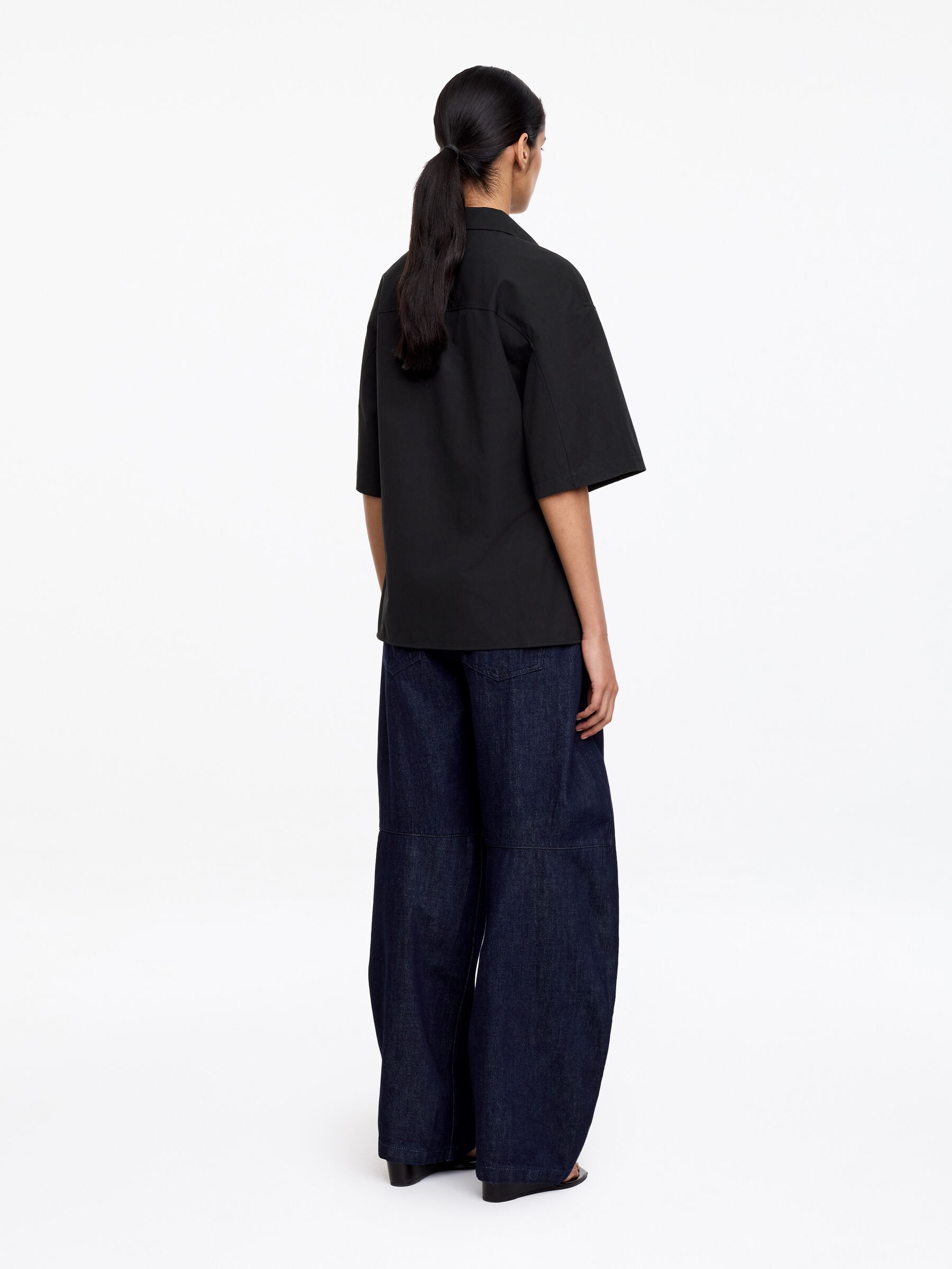 Kurzärmlige Hemdbluse - Schwarz - Regular Fit - Women - StillMedia/Lookbook - 4