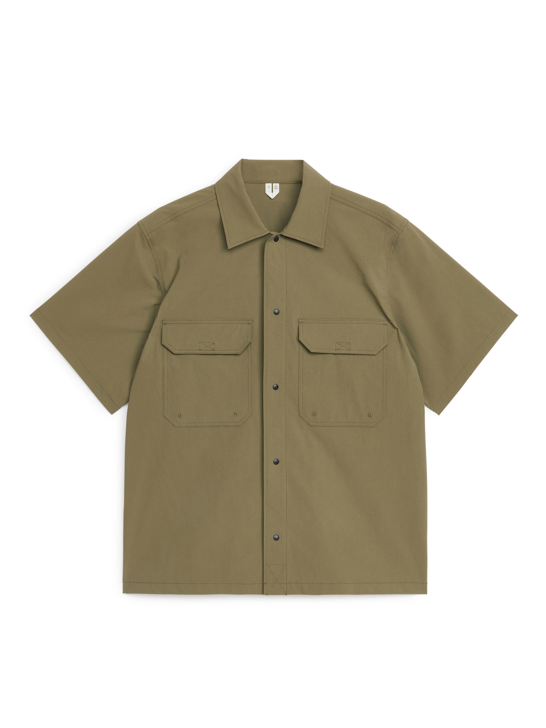 Cargoskjorta med kort ärm - Khakigrön - Regular fit - Men - StillMedia/DescriptiveStillLife - 2