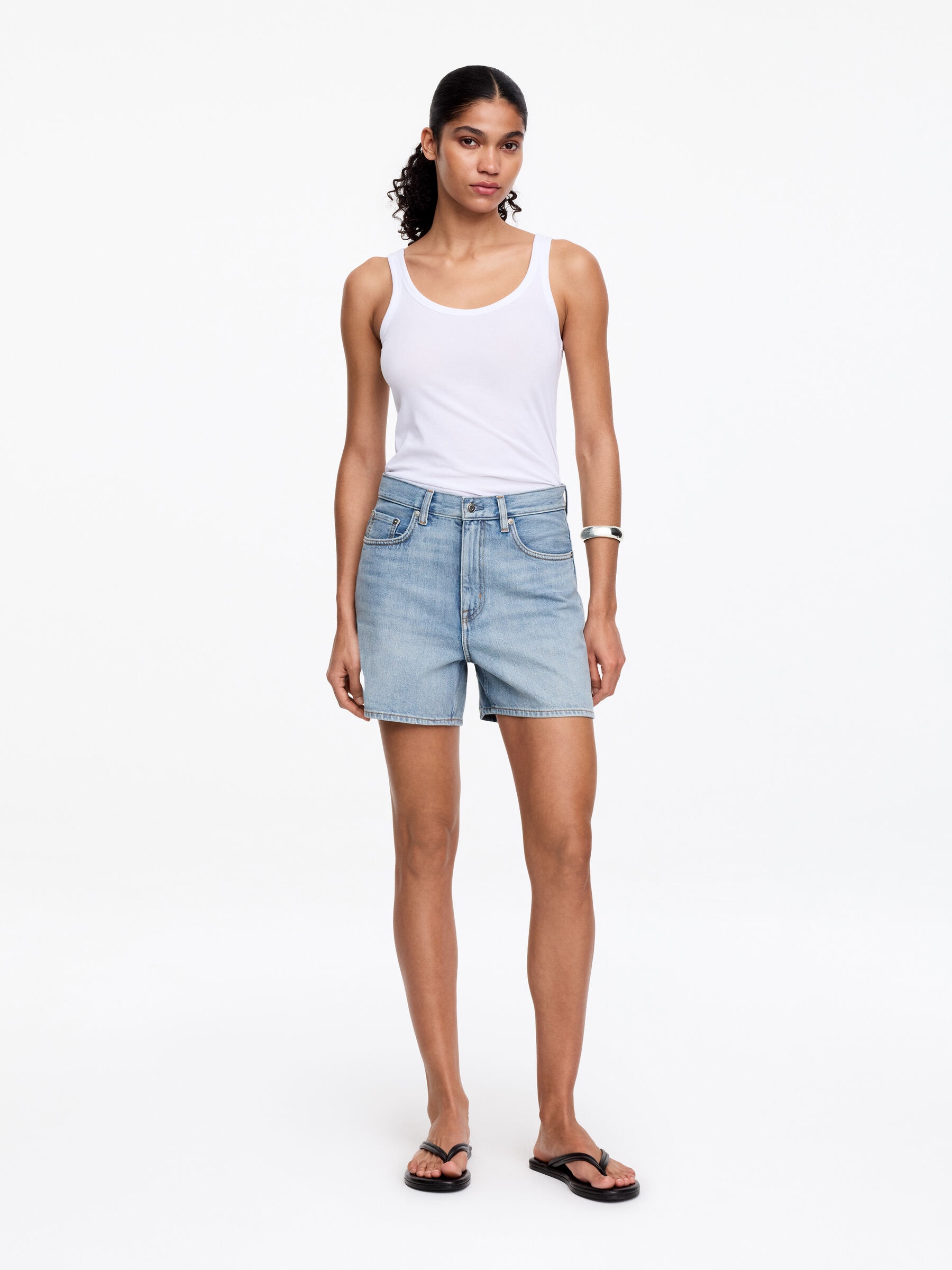 Denim Shorts-#BABFCC-15021