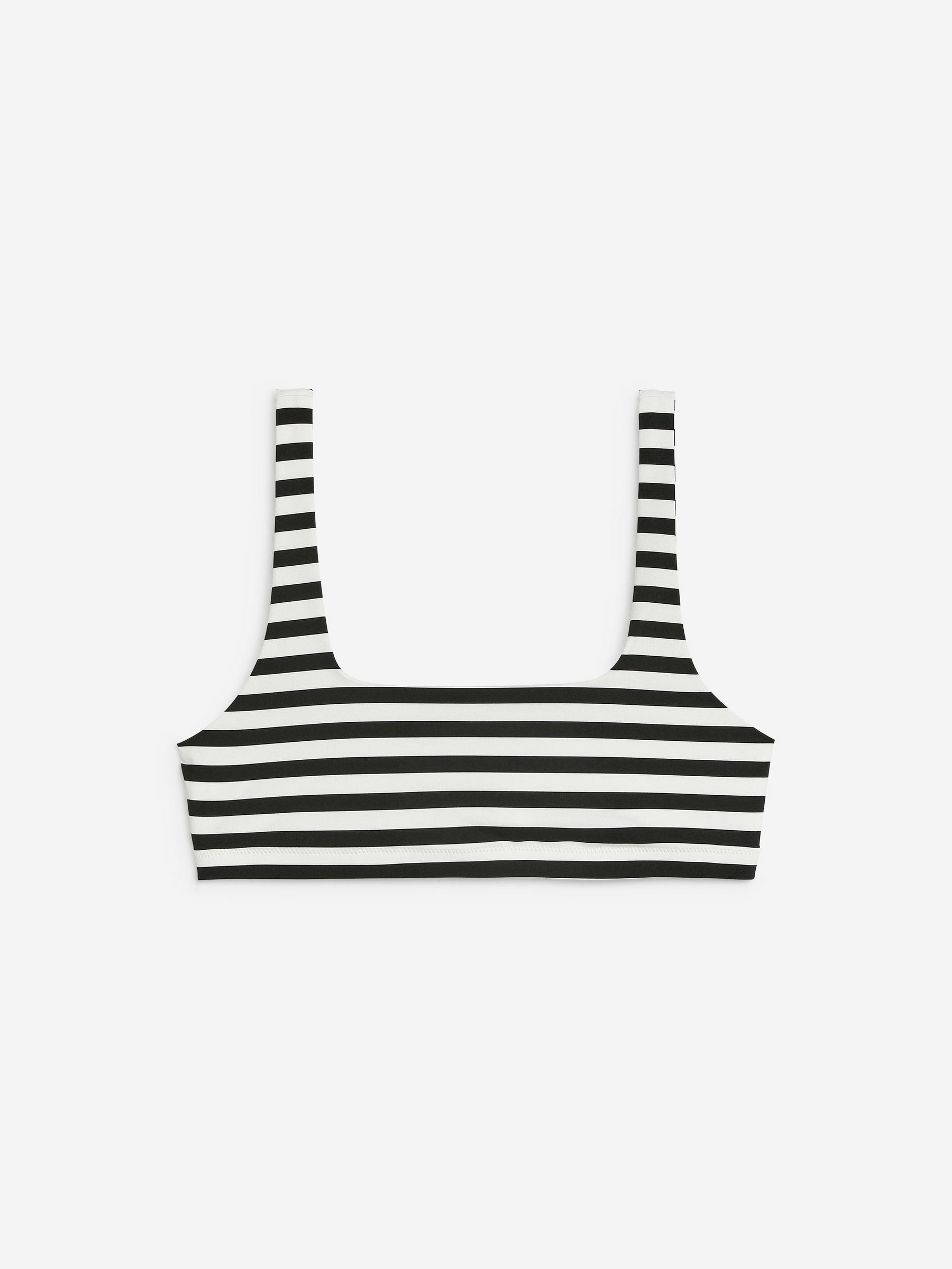 Scoop-Back Bikini Top-Black-8007