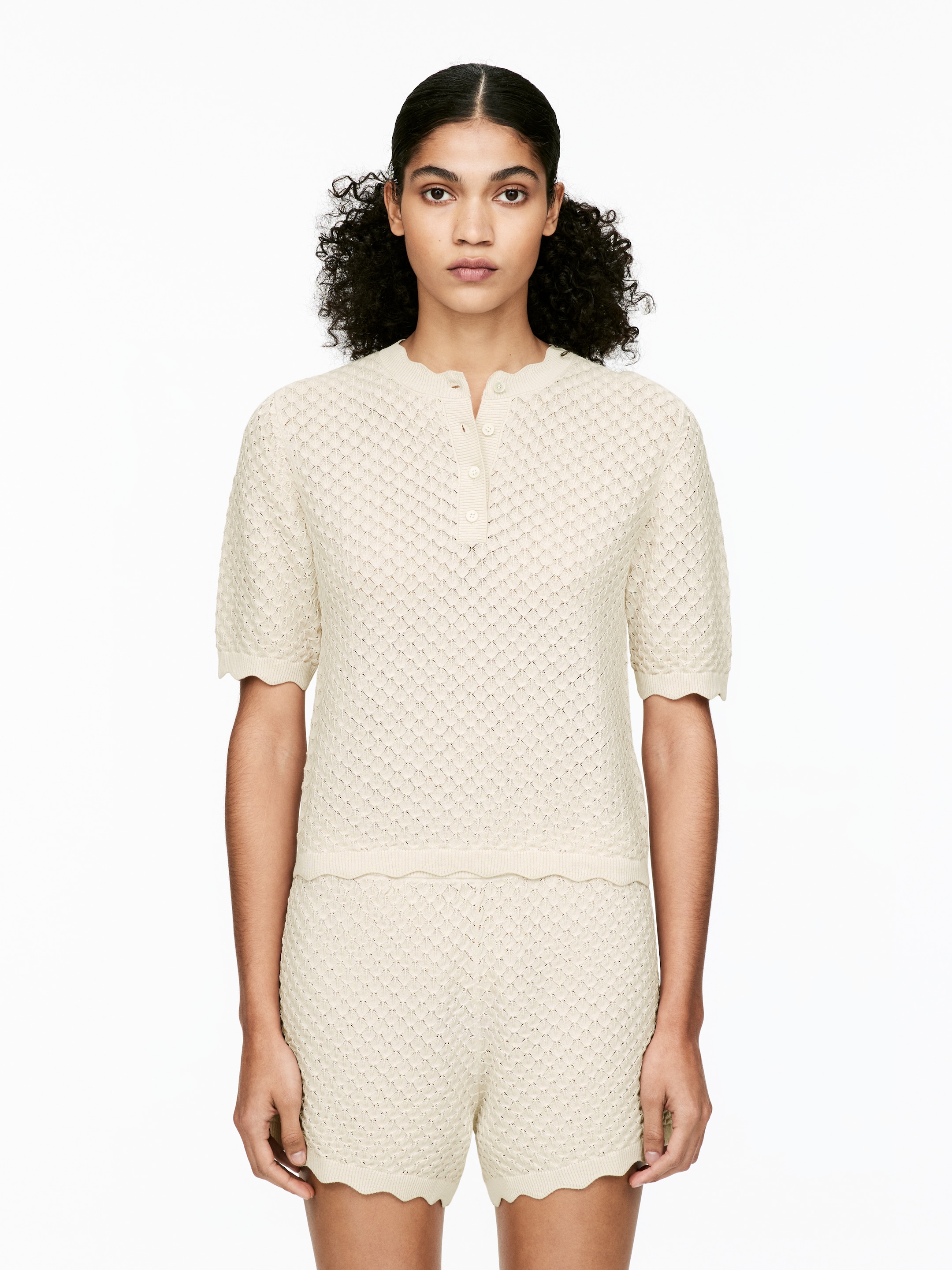 Grotere afbeelding bekijken: Opengebreide top - Light Beige - DAMES | H&M BE 1