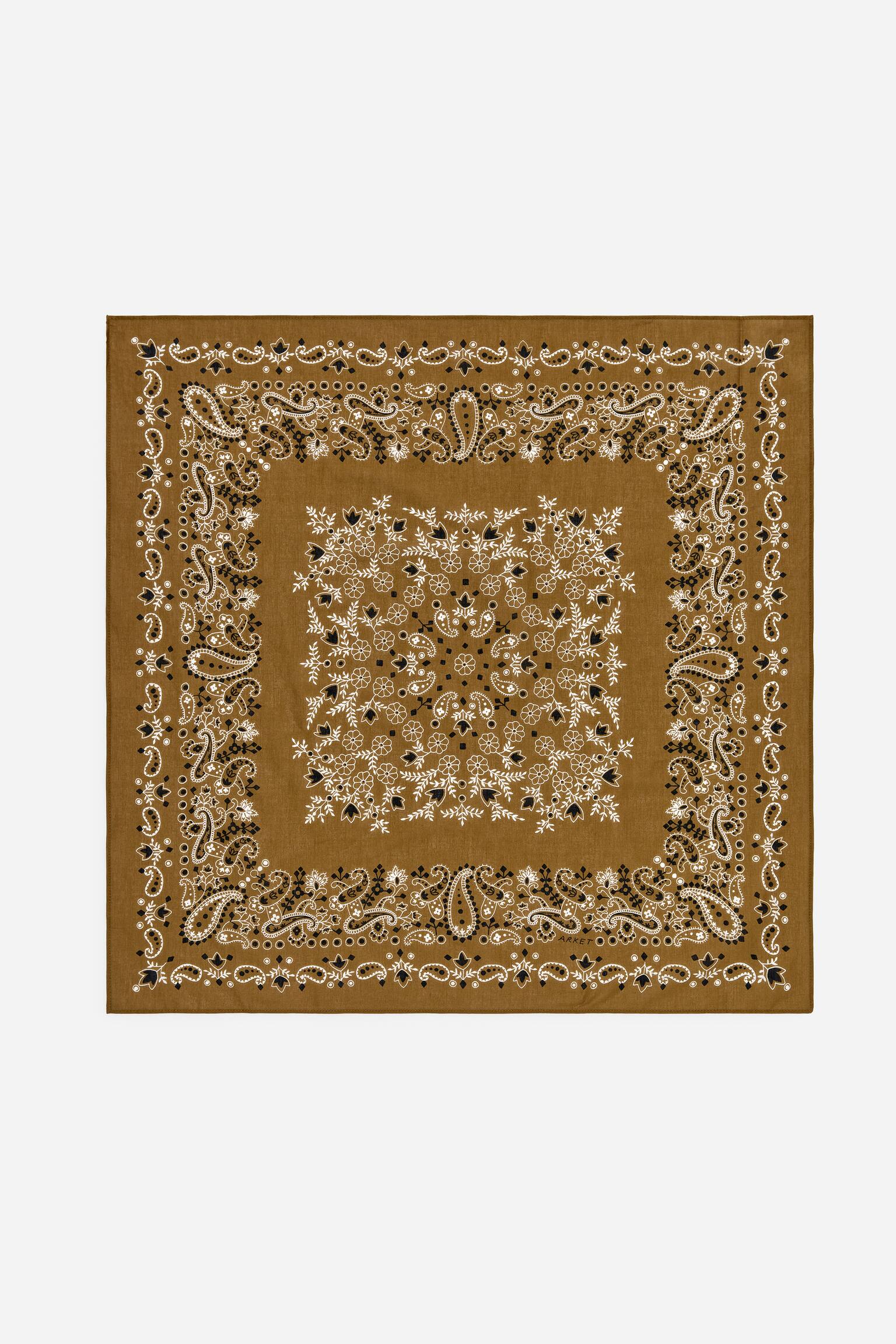 Foulard en coton - Marron/Bleu - 2