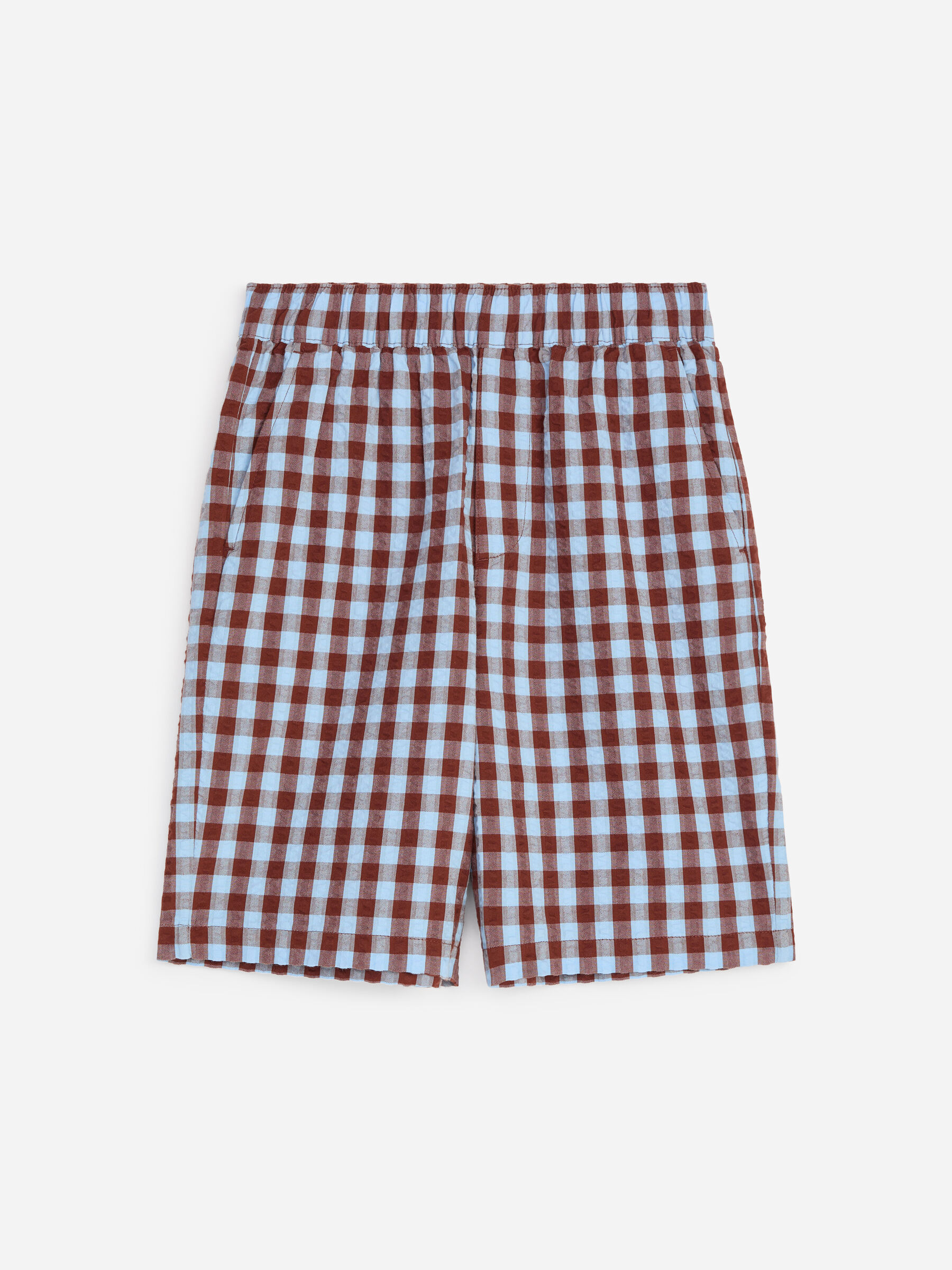 Shorts in seersucker-#62433C-19227