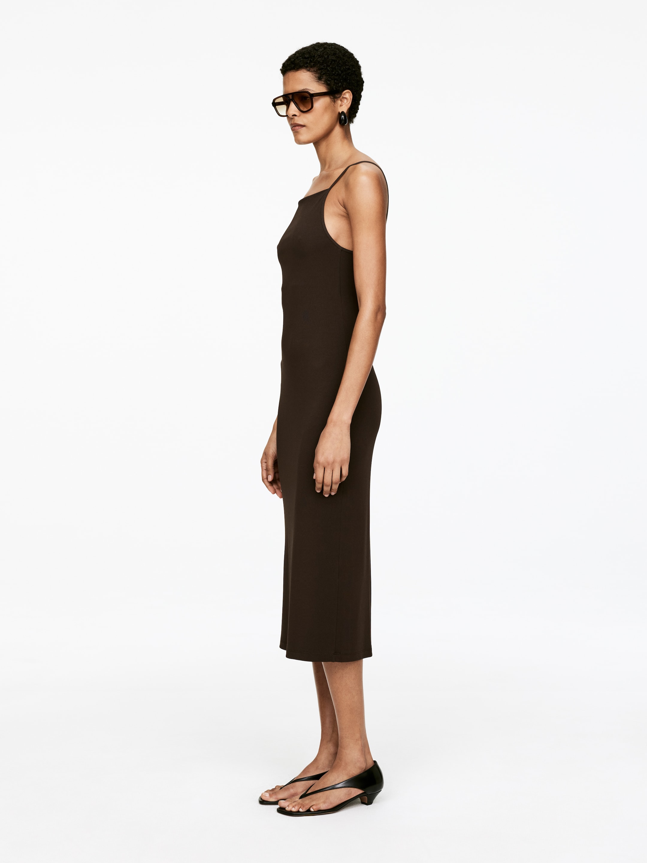 Visualizza immagine più grande: Abito con lavorazione a coste - Marrone scuro - DONNA | H&M IT 2