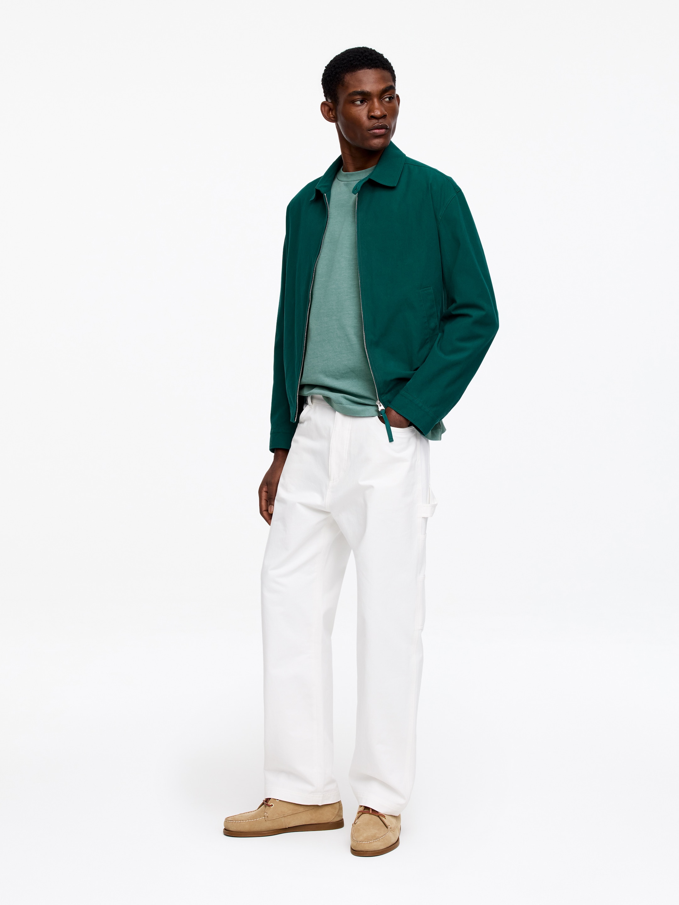 Garment-Dyed Interlock T-Shirt - Faded Green - Relaxed fit - Men - StillMedia/Lookbook - 5