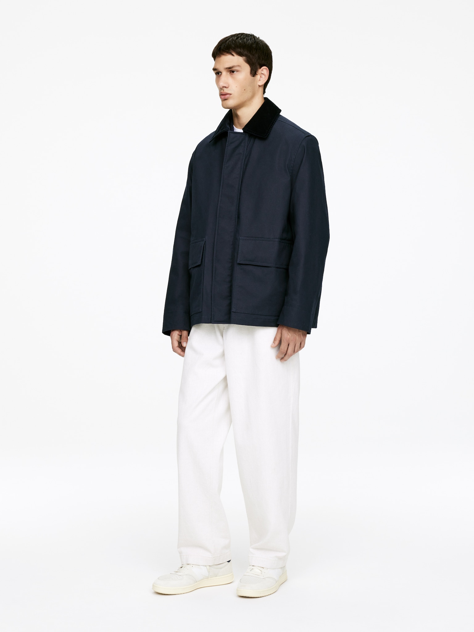 Veste en coton ciré - Bleu foncé/Vert foncé - 4