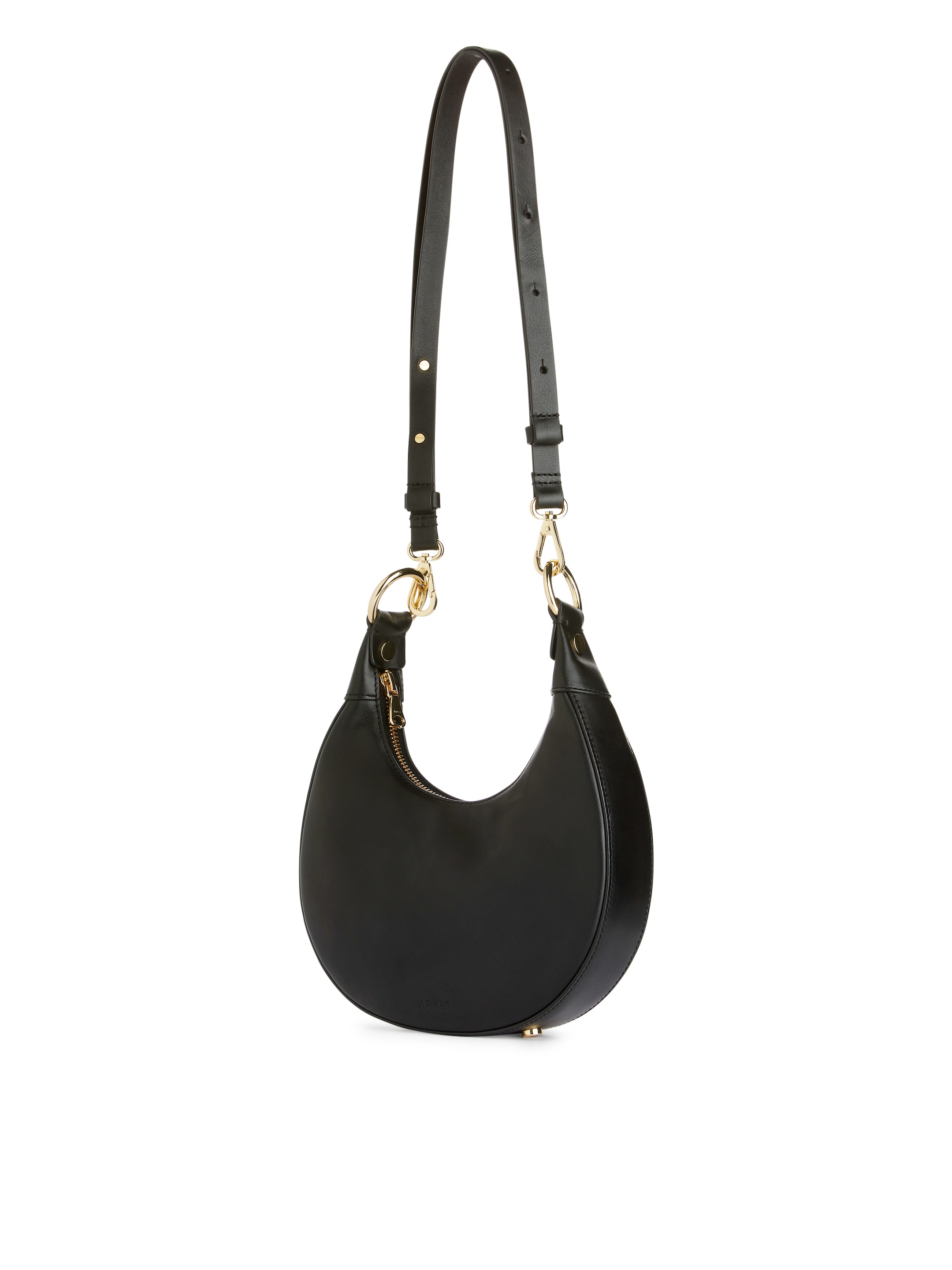 Borsa a mezzaluna in pelle - Nero - Women - StillMedia/DescriptiveStillLife - 1