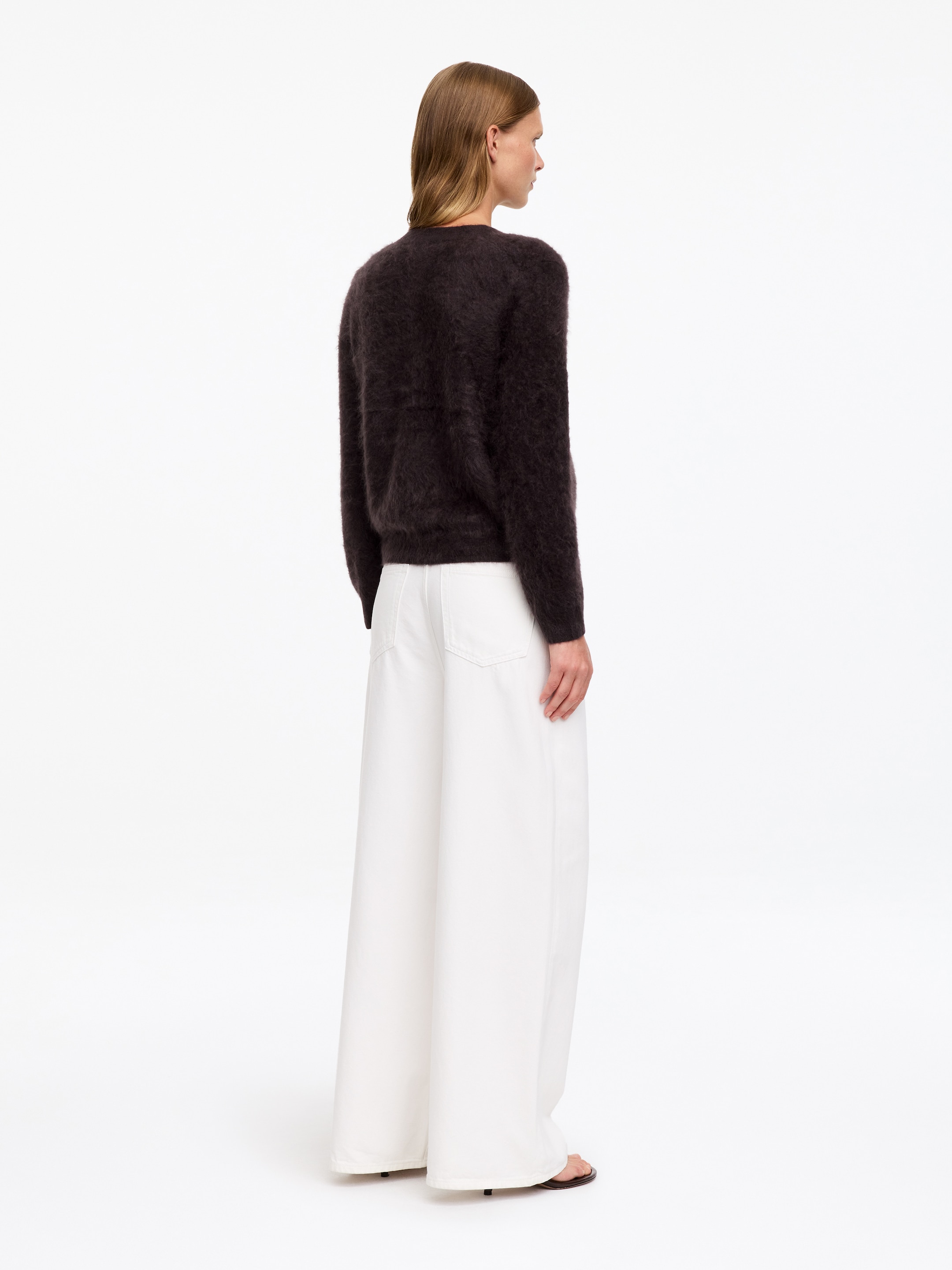 Cardigan in cashmere spazzolato - Marrone - Regular fit - women - StillMedia/Lookbook - 3